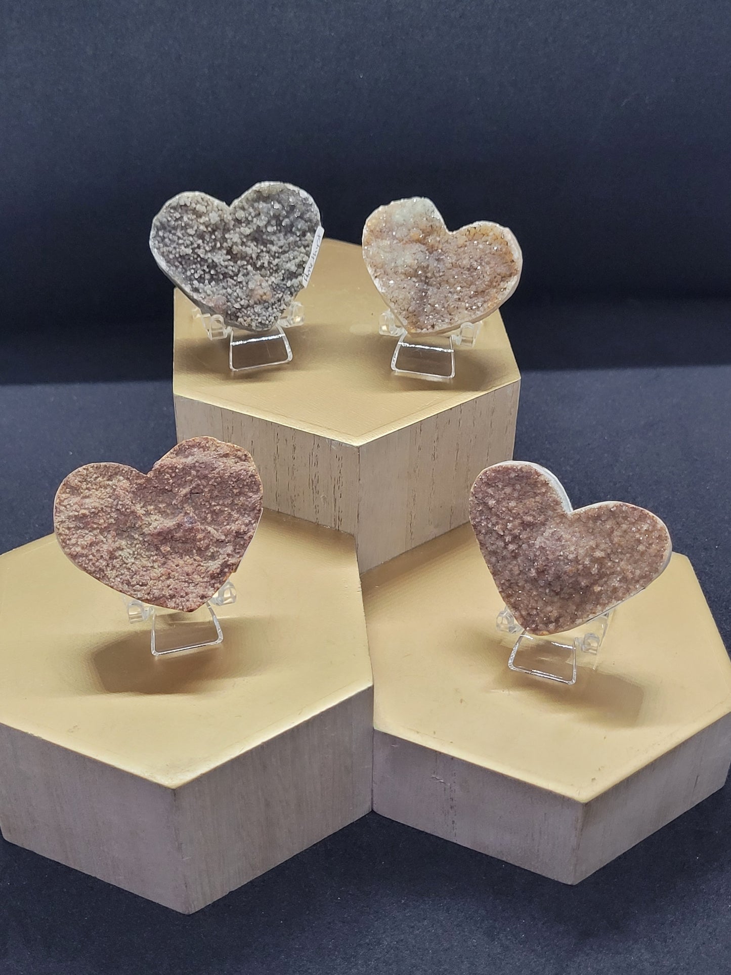 Assorted Raw Amethyst Hearts