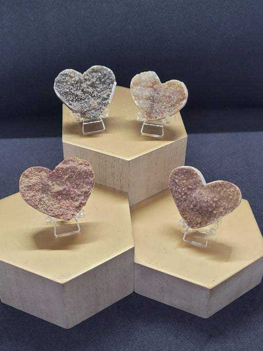 Assorted Raw Amethyst Hearts