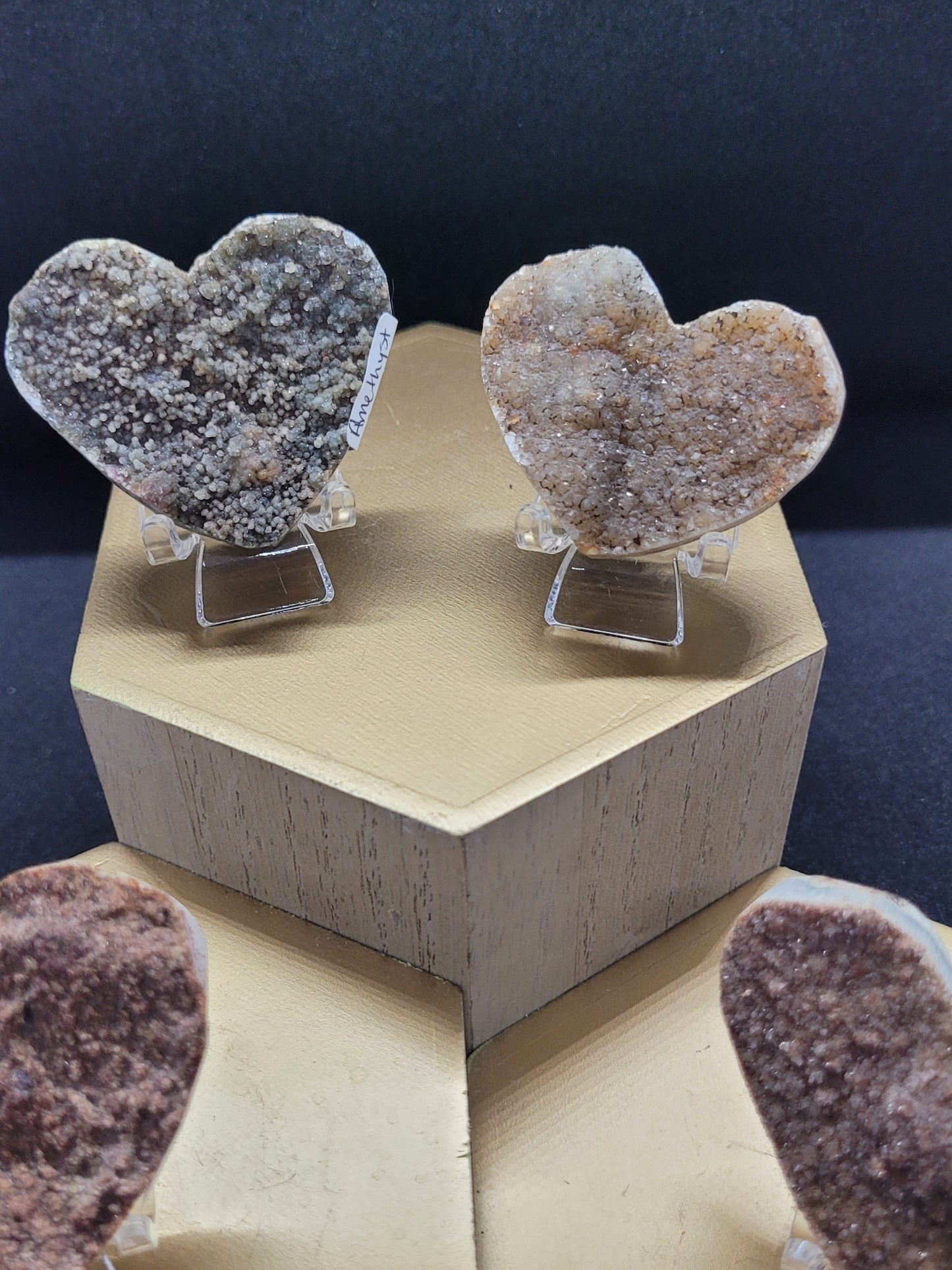 Assorted Raw Amethyst Hearts