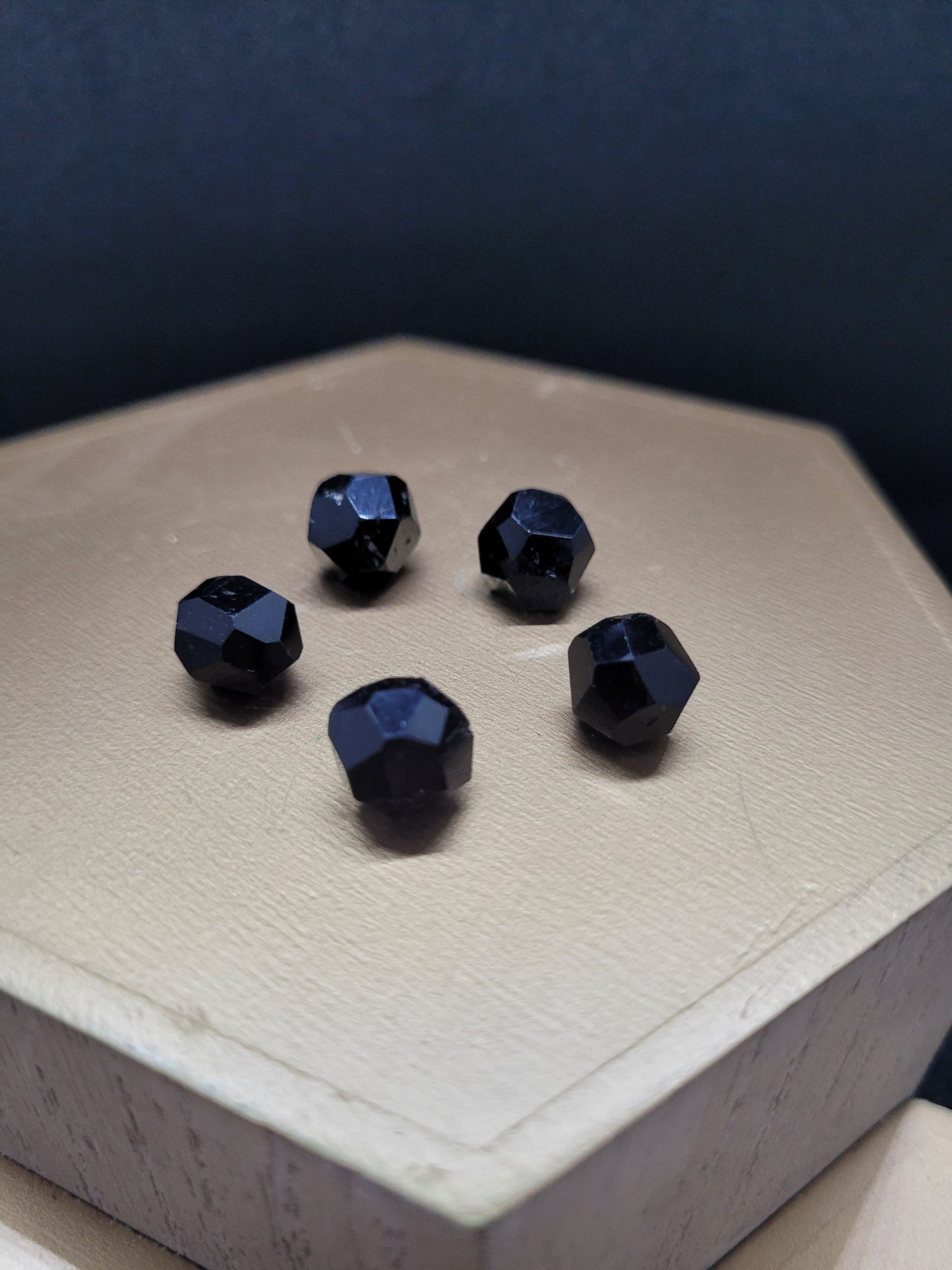 Faceted Black Tourmaline Gems - XS