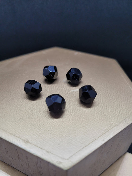 Faceted Black Tourmaline Gems - XS