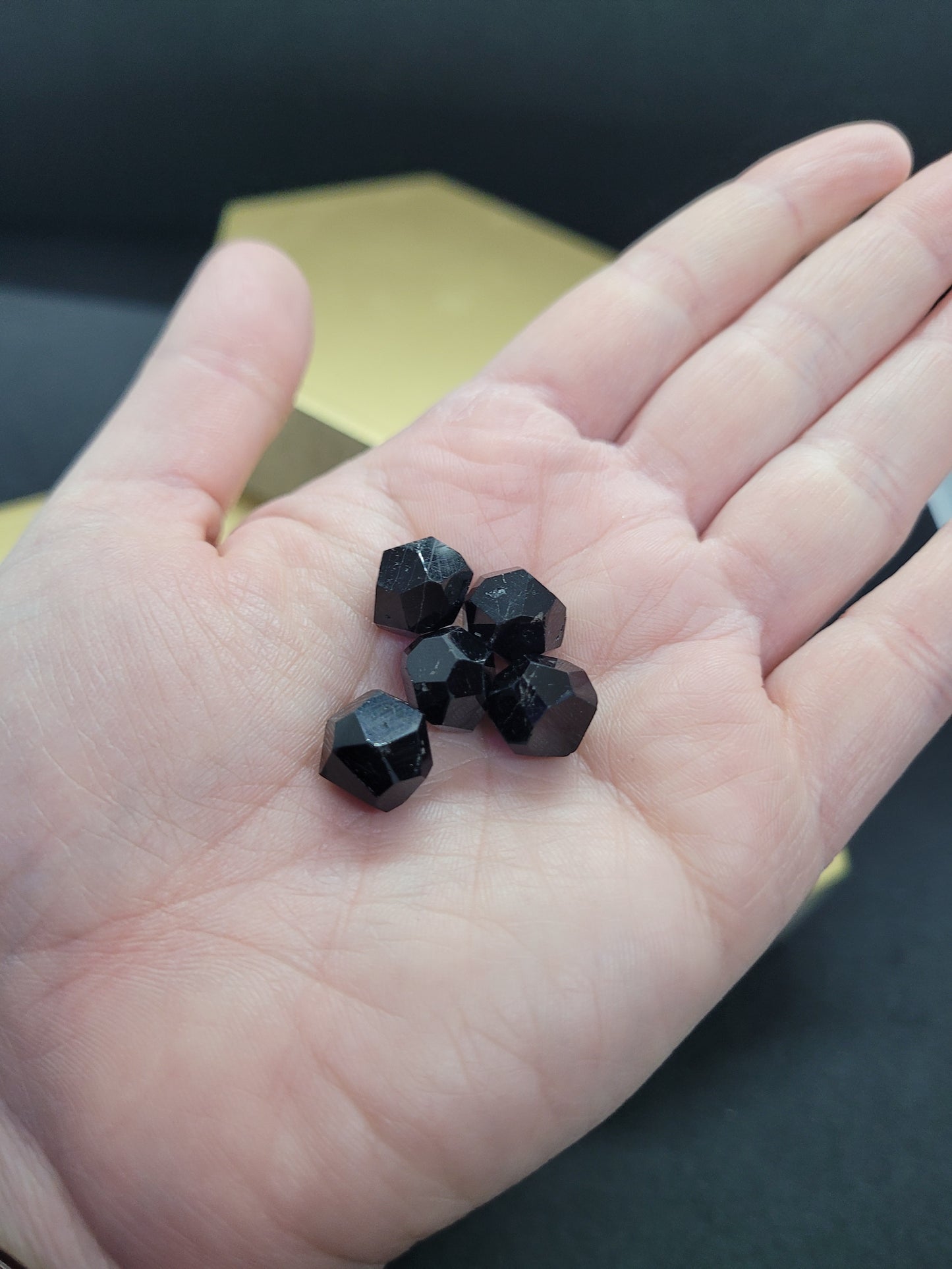 Faceted Black Tourmaline Gems - XS