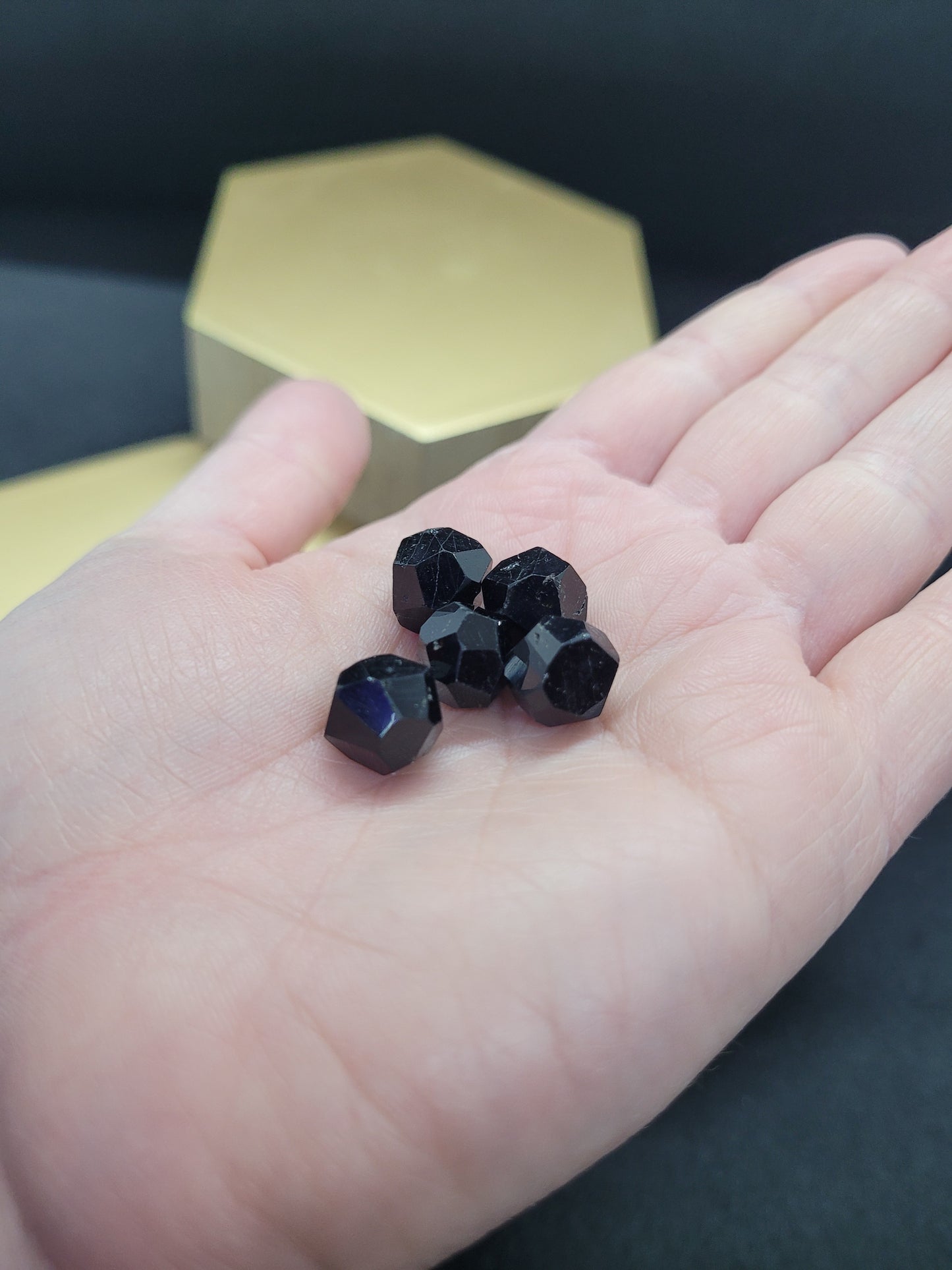 Faceted Black Tourmaline Gems - XS