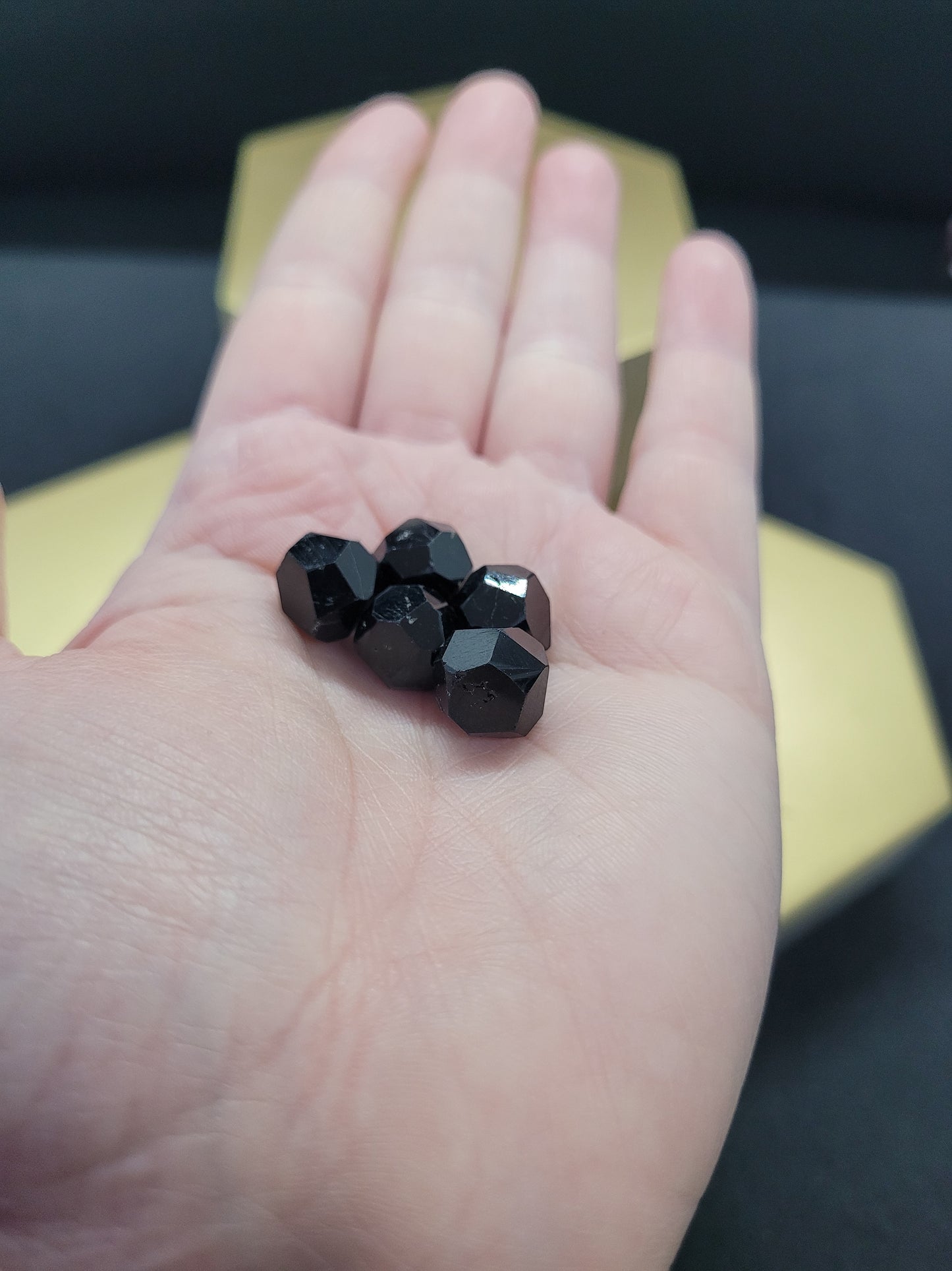 Faceted Black Tourmaline Gems - XS