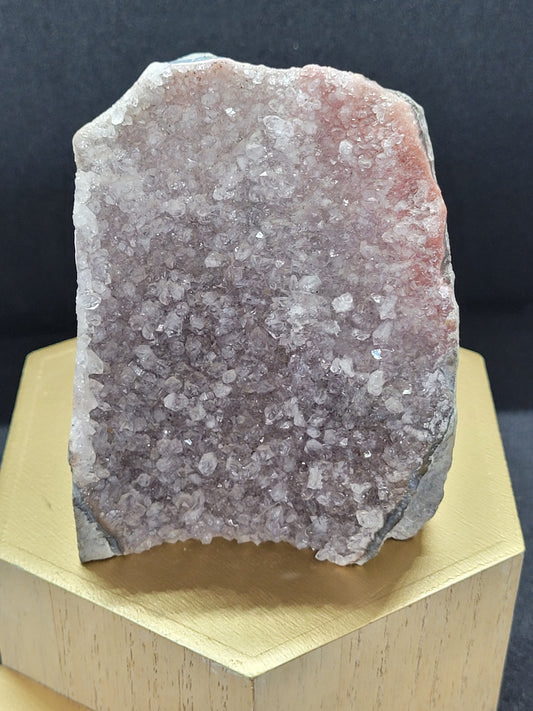 Red/ Gray Amethyst cutbase geode