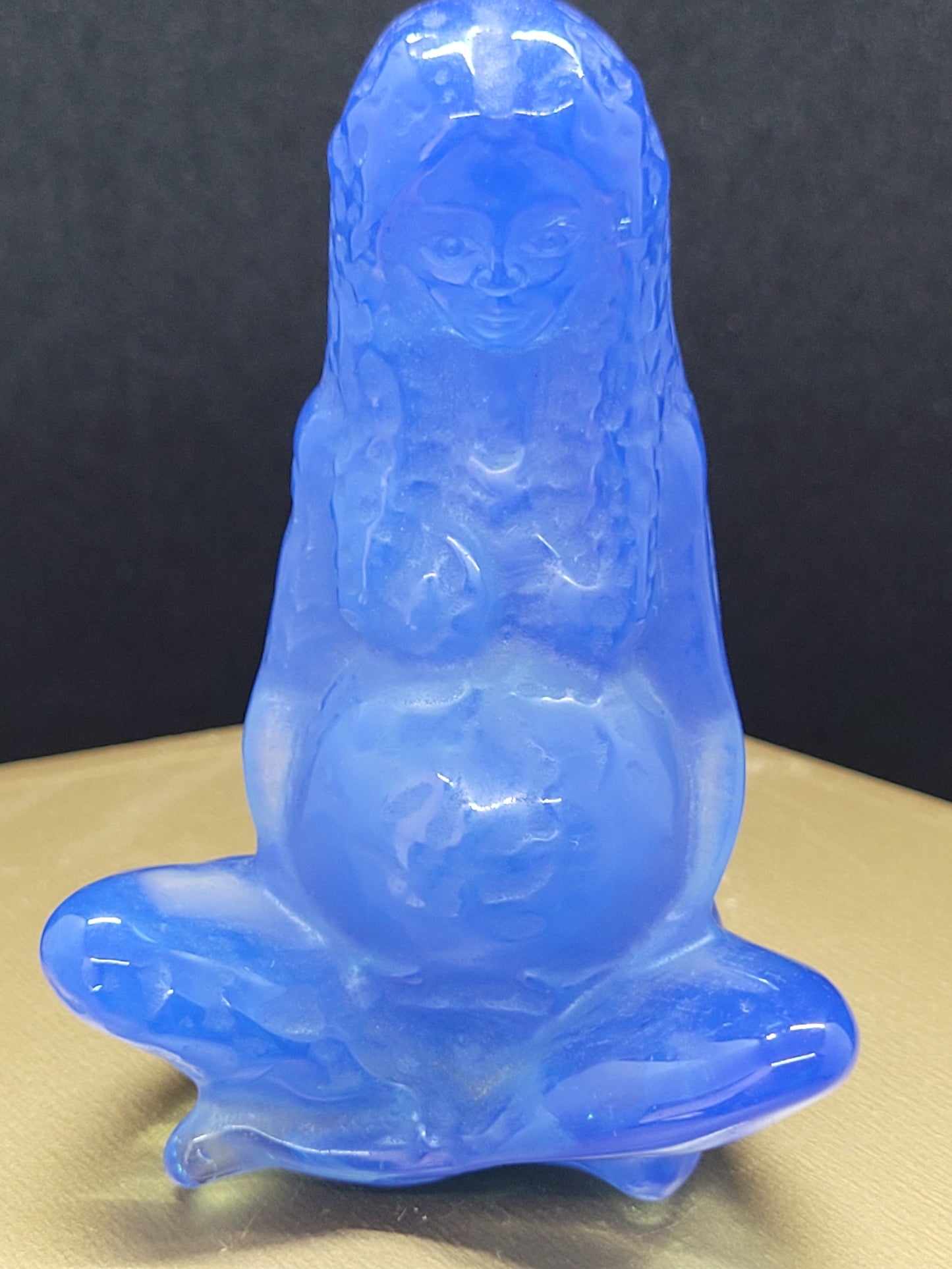 Blue Opalite Mother Earth carving