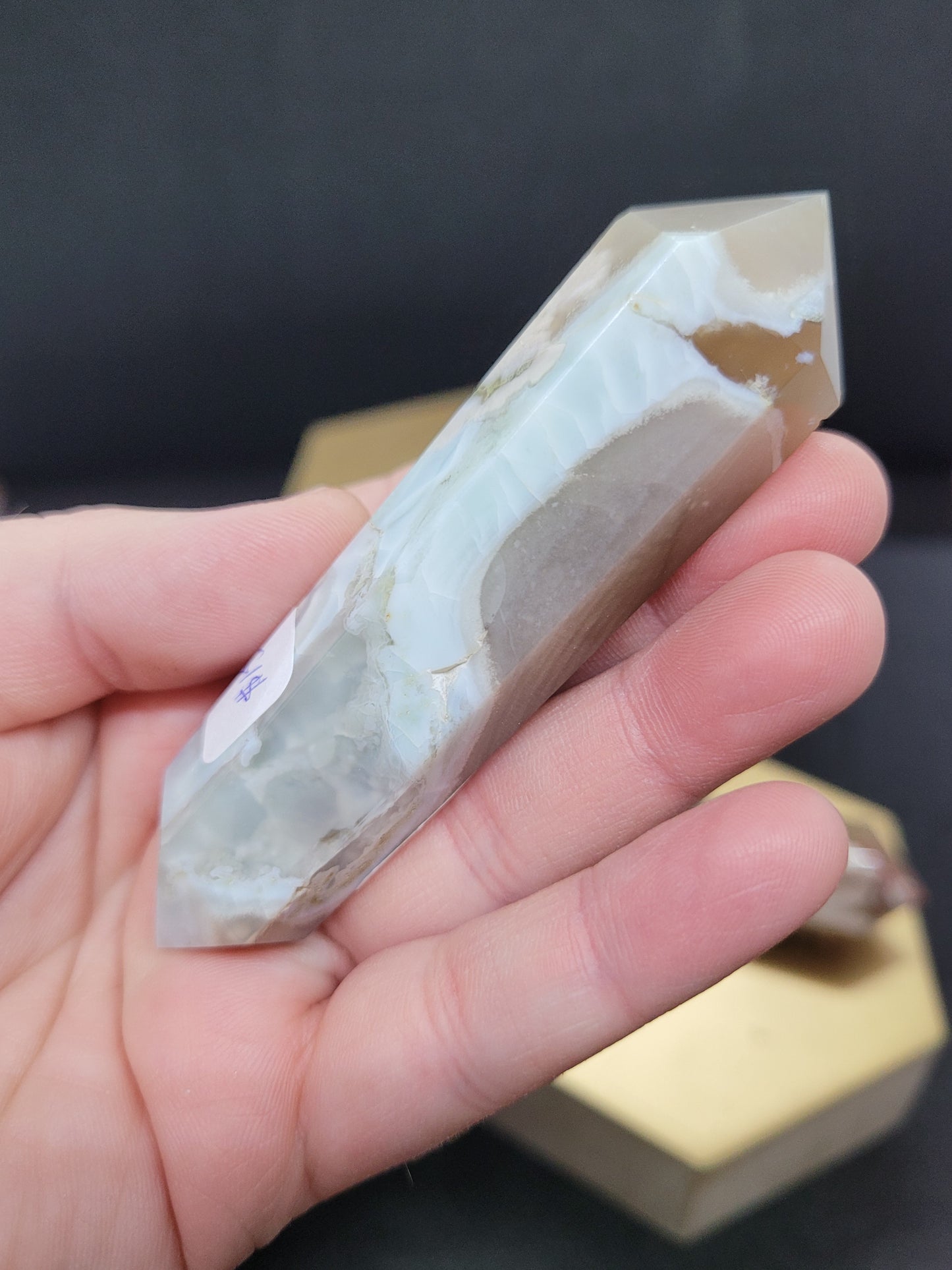 Cherry/Blue Flower Agate DTs