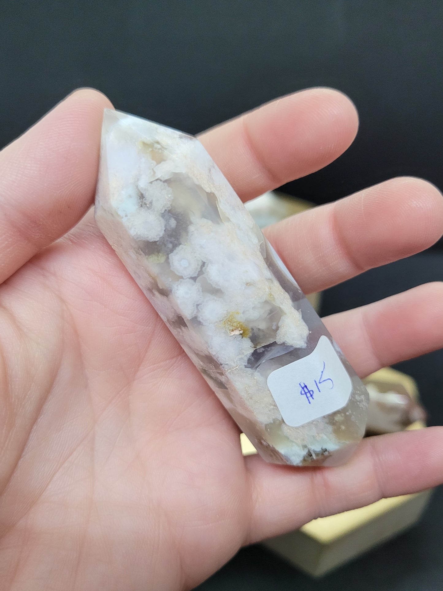 Cherry/Blue Flower Agate DTs