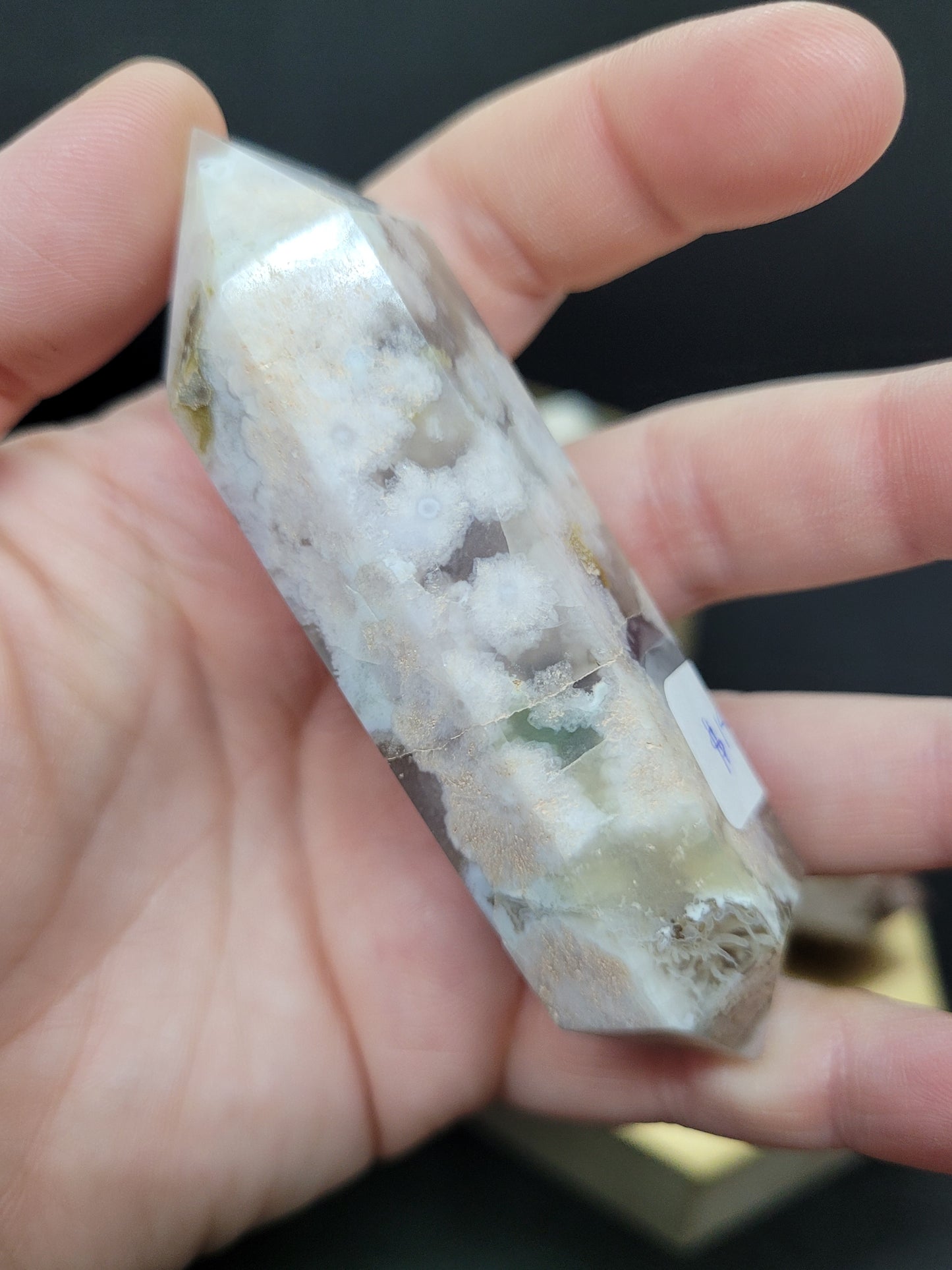 Cherry/Blue Flower Agate DTs