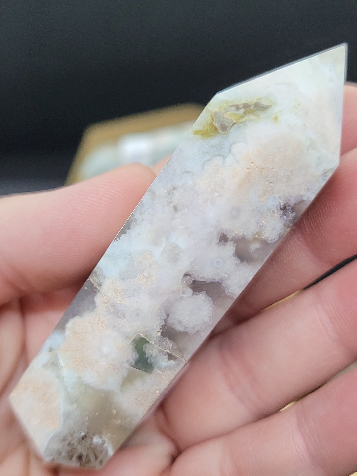 Cherry/Blue Flower Agate DTs