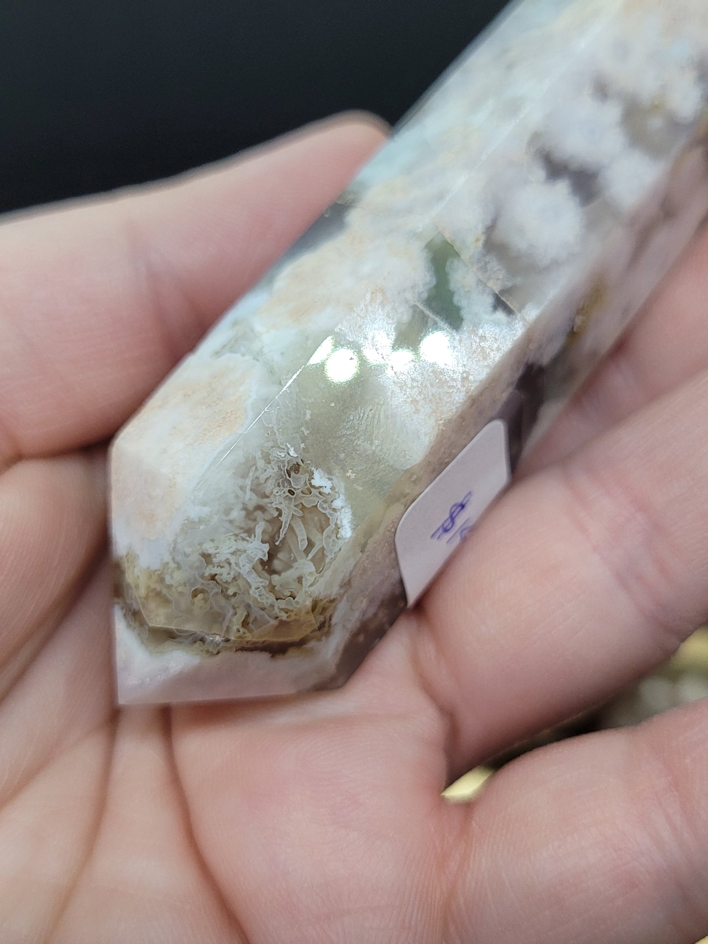 Cherry/Blue Flower Agate DTs