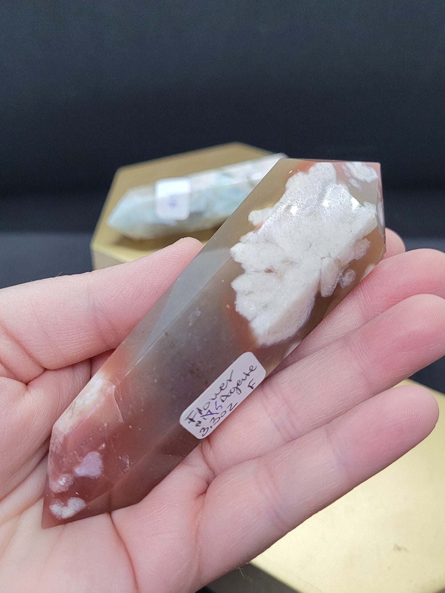 Cherry/Blue Flower Agate DTs