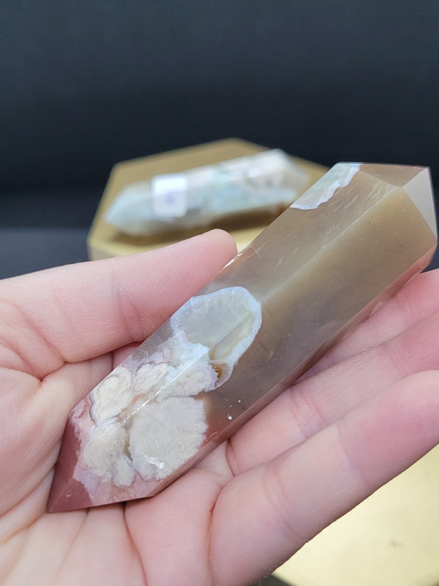 Cherry/Blue Flower Agate DTs