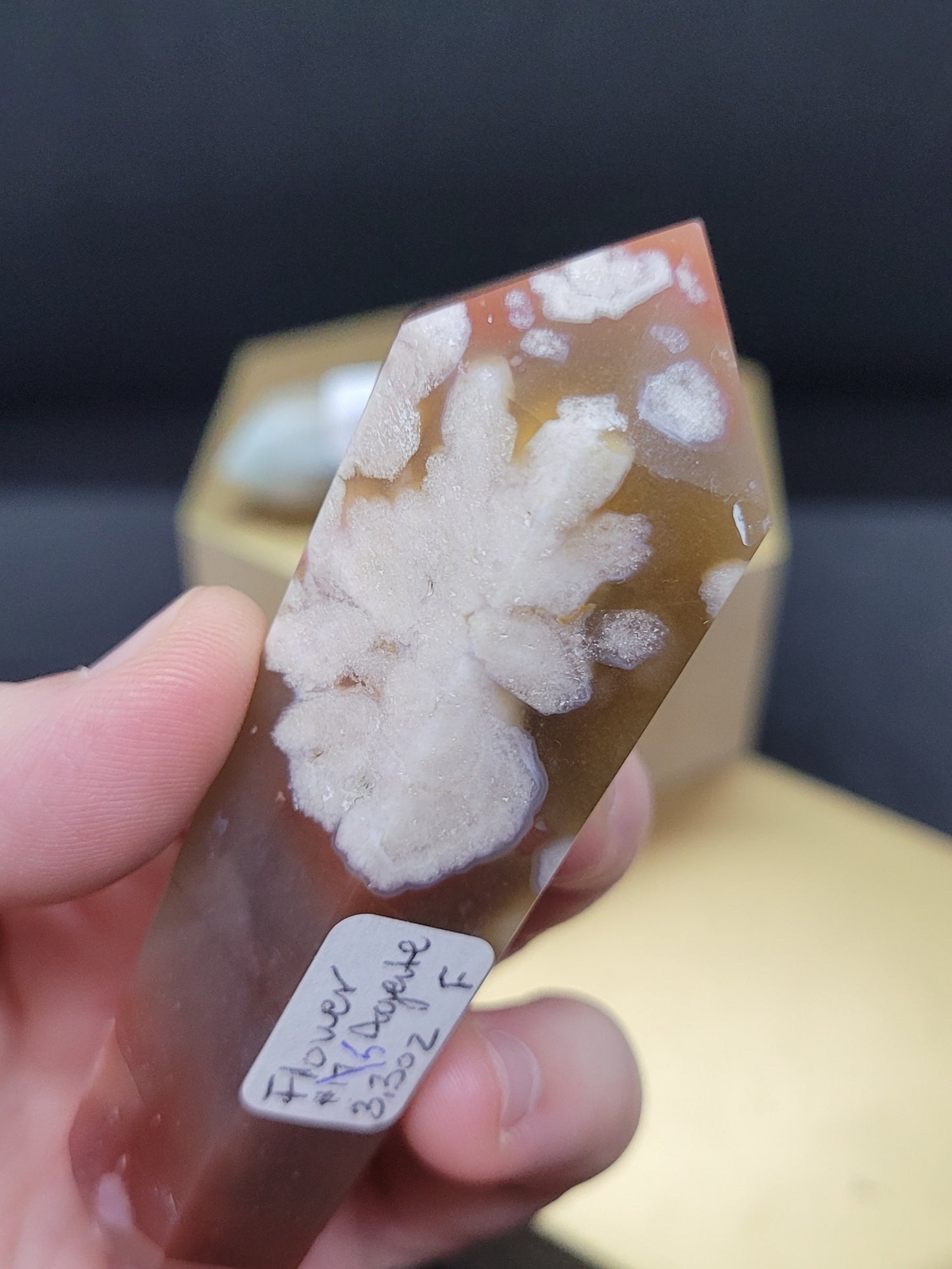 Cherry/Blue Flower Agate DTs