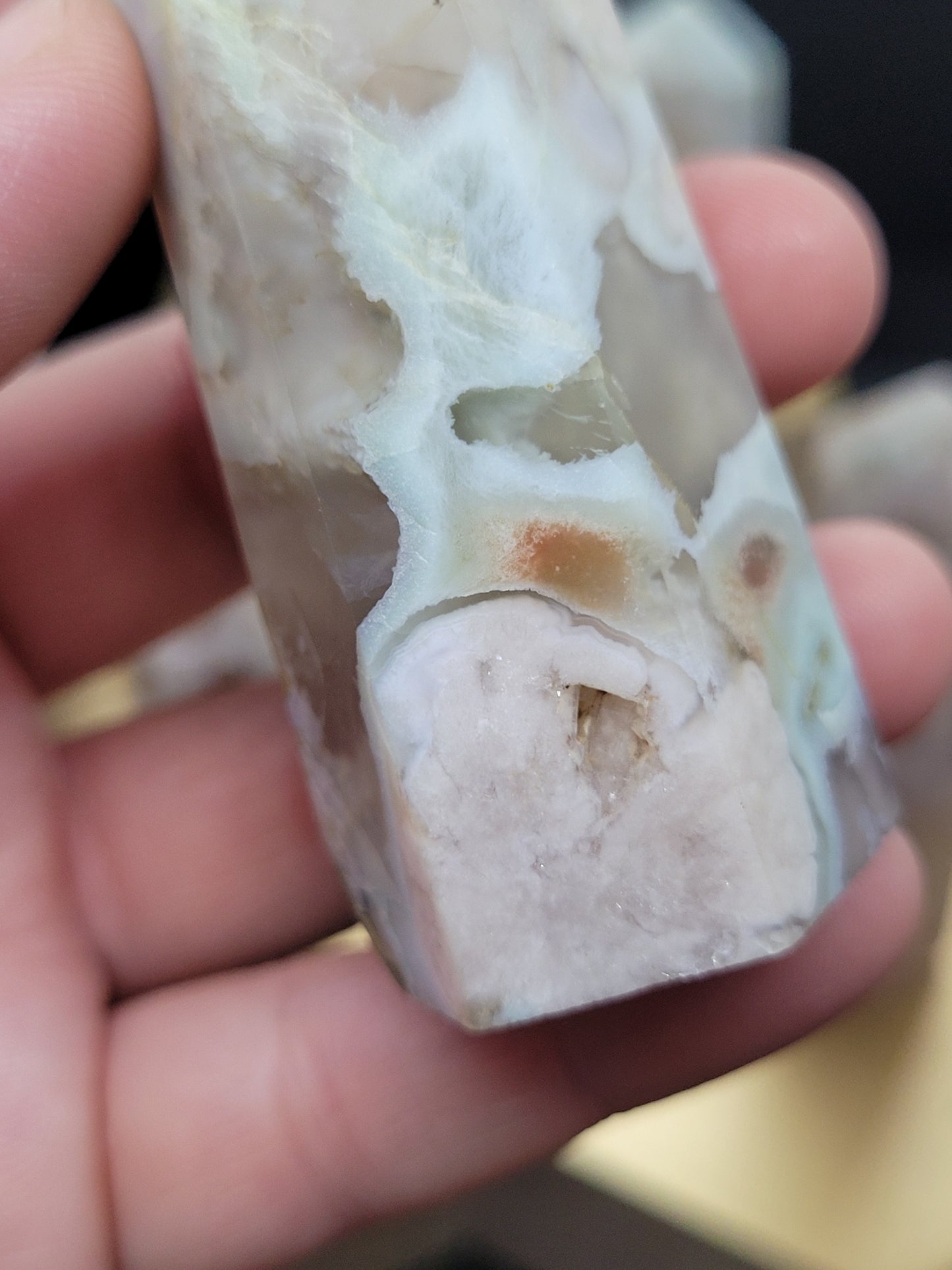 Small Blue Flower Agate towers