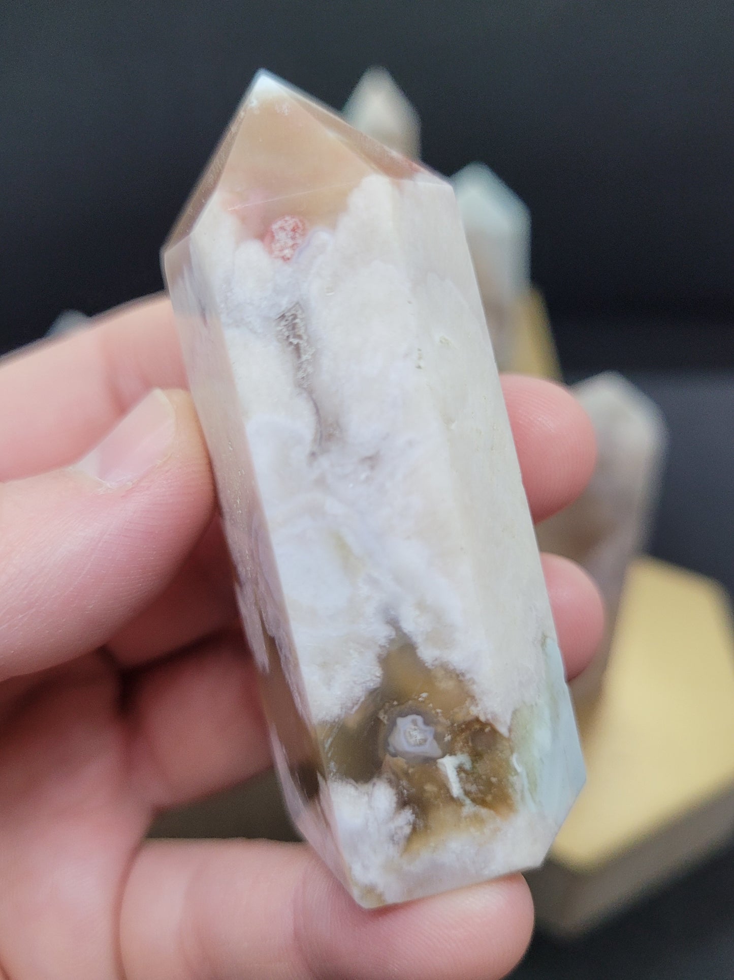 Small Blue Flower Agate towers