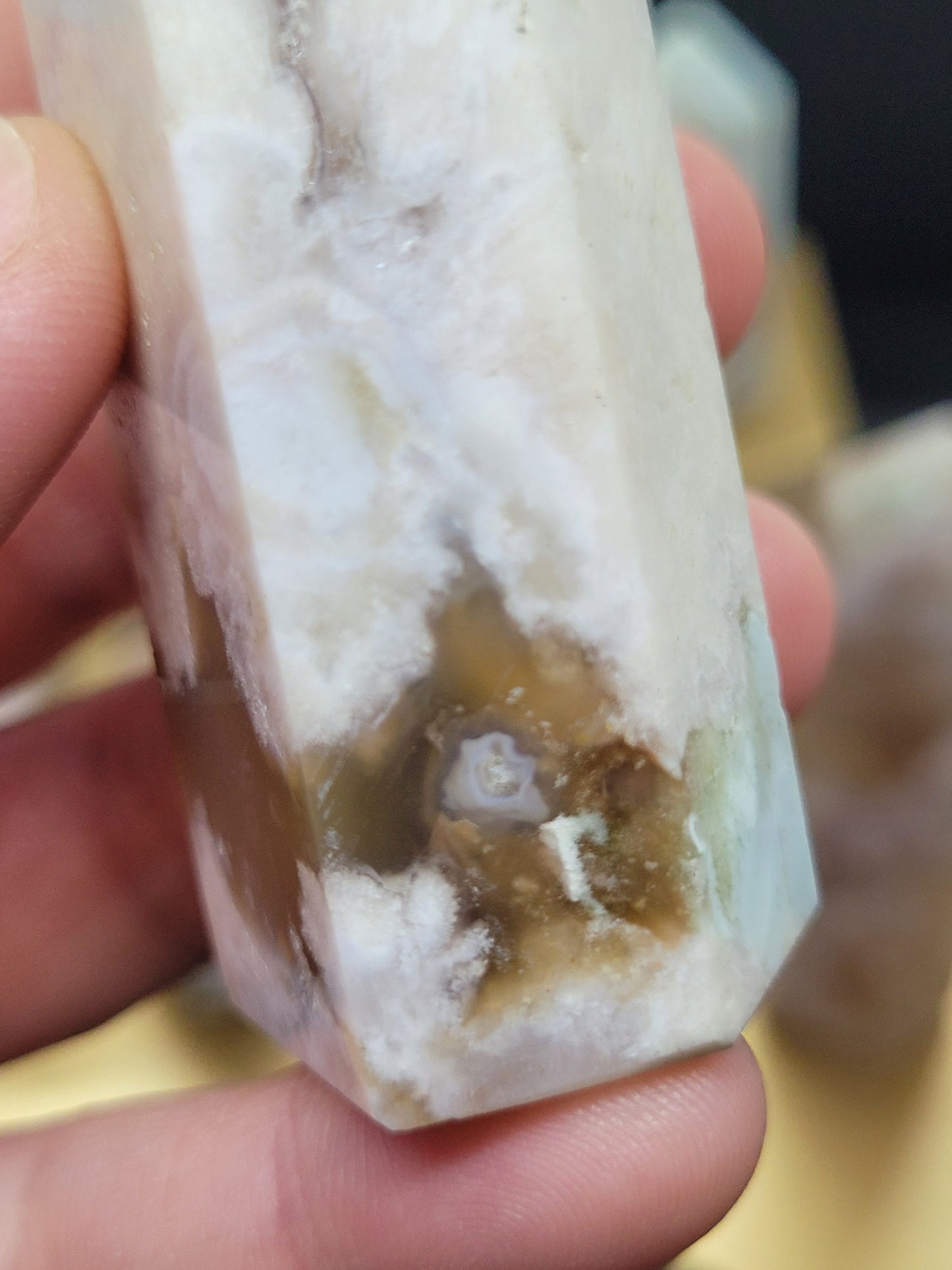 Small Blue Flower Agate towers