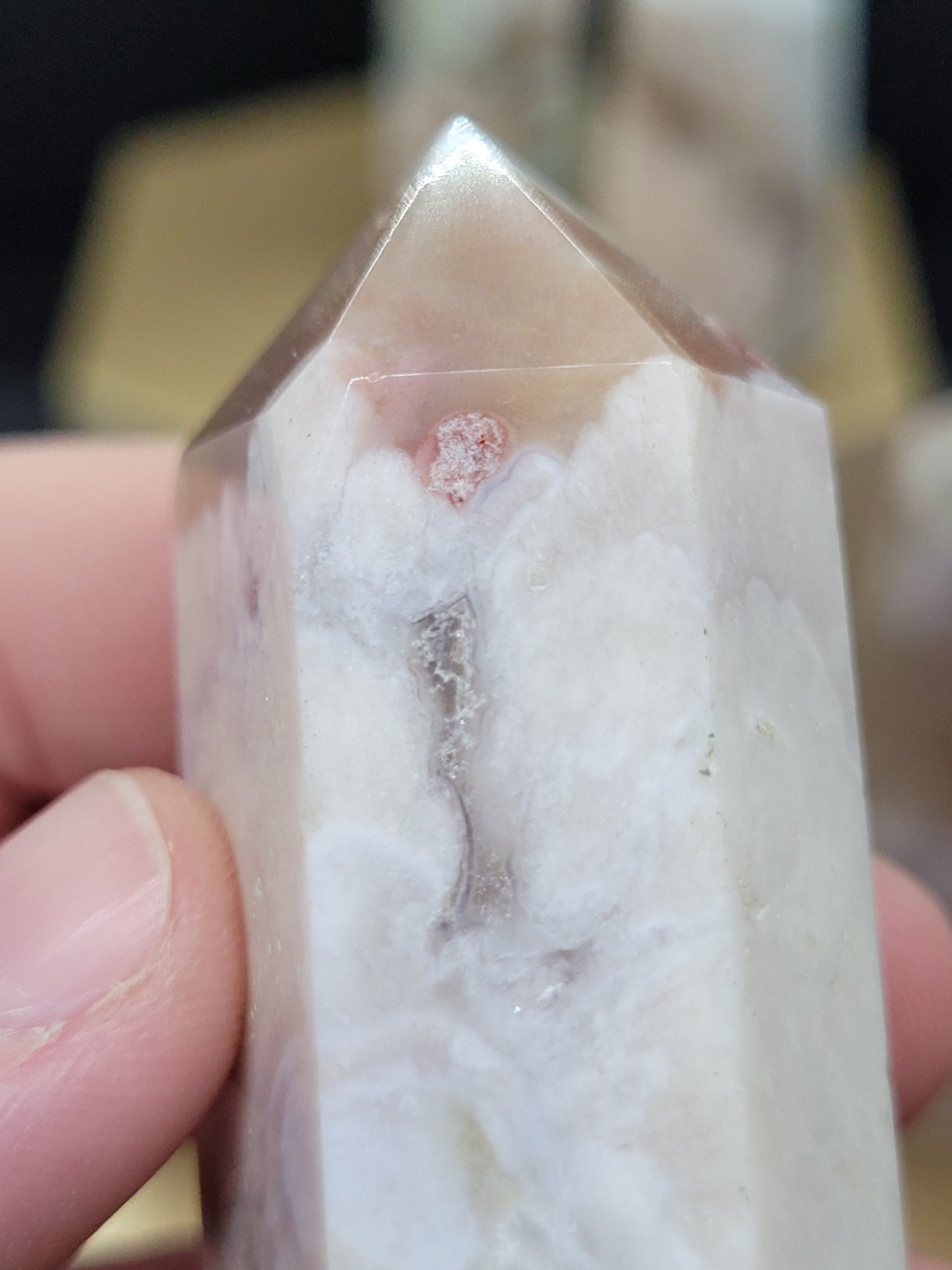 Small Blue Flower Agate towers