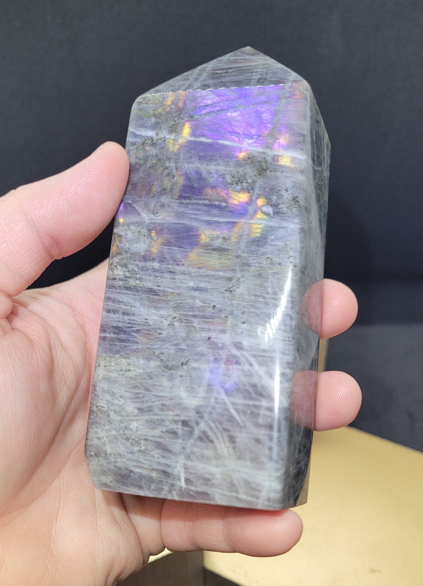 Dark Labradorite Tower - Medium