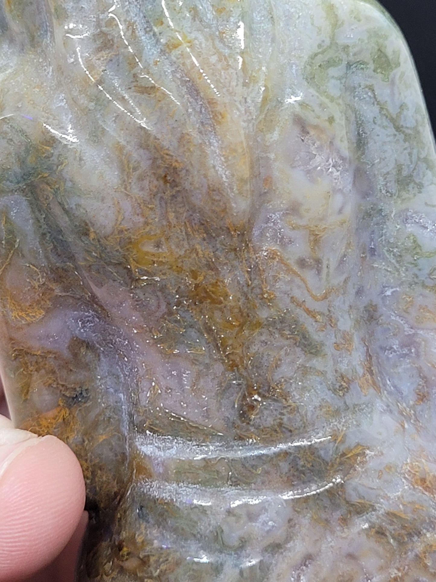 Large Ocean Jasper Mermaid carving