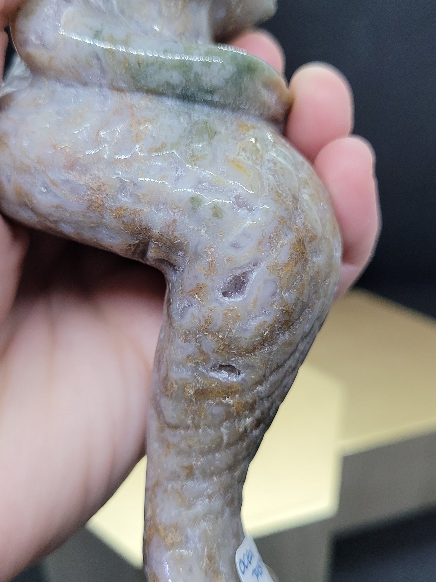 Large Ocean Jasper Mermaid carving