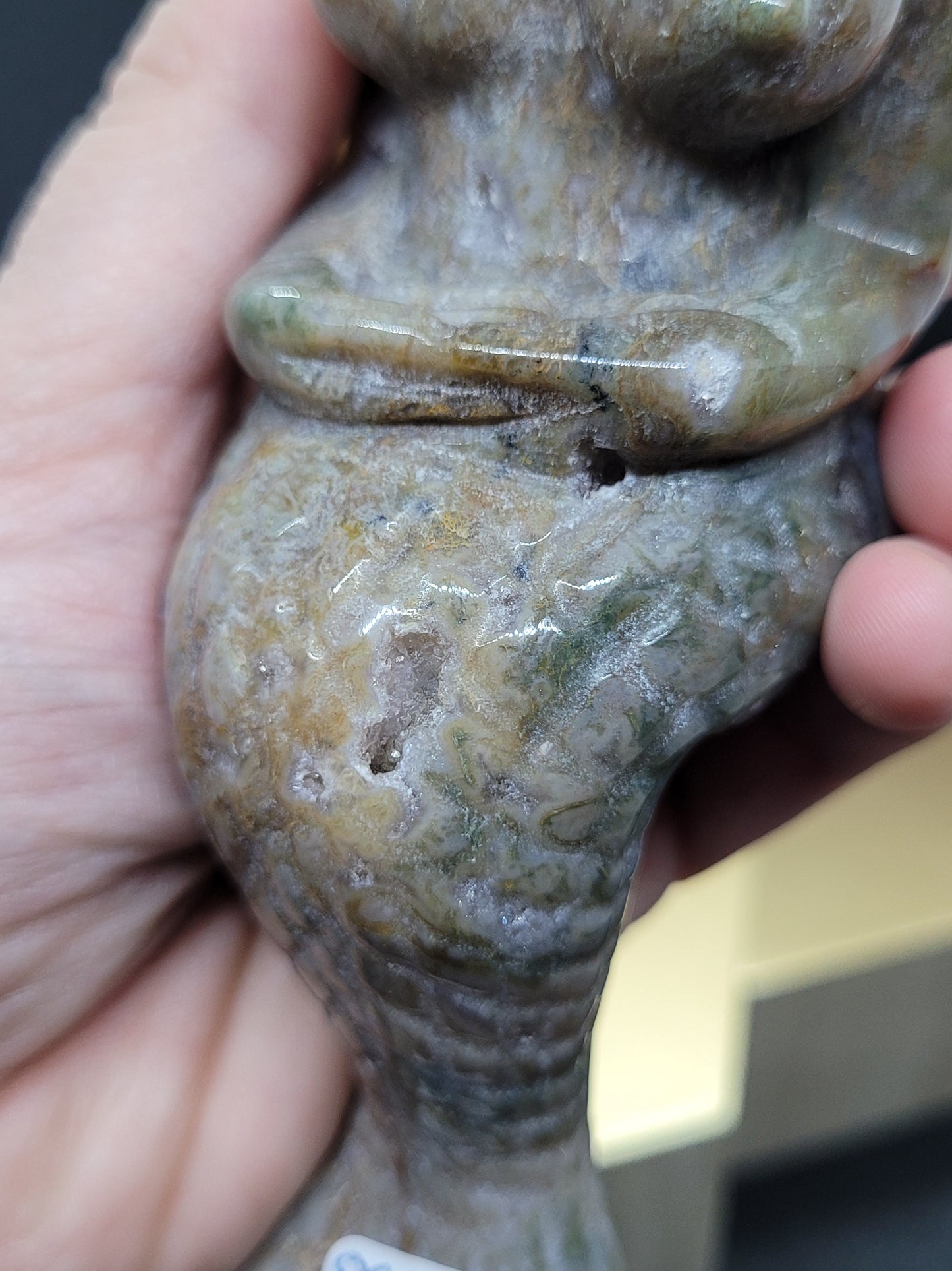 Large Ocean Jasper Mermaid carving