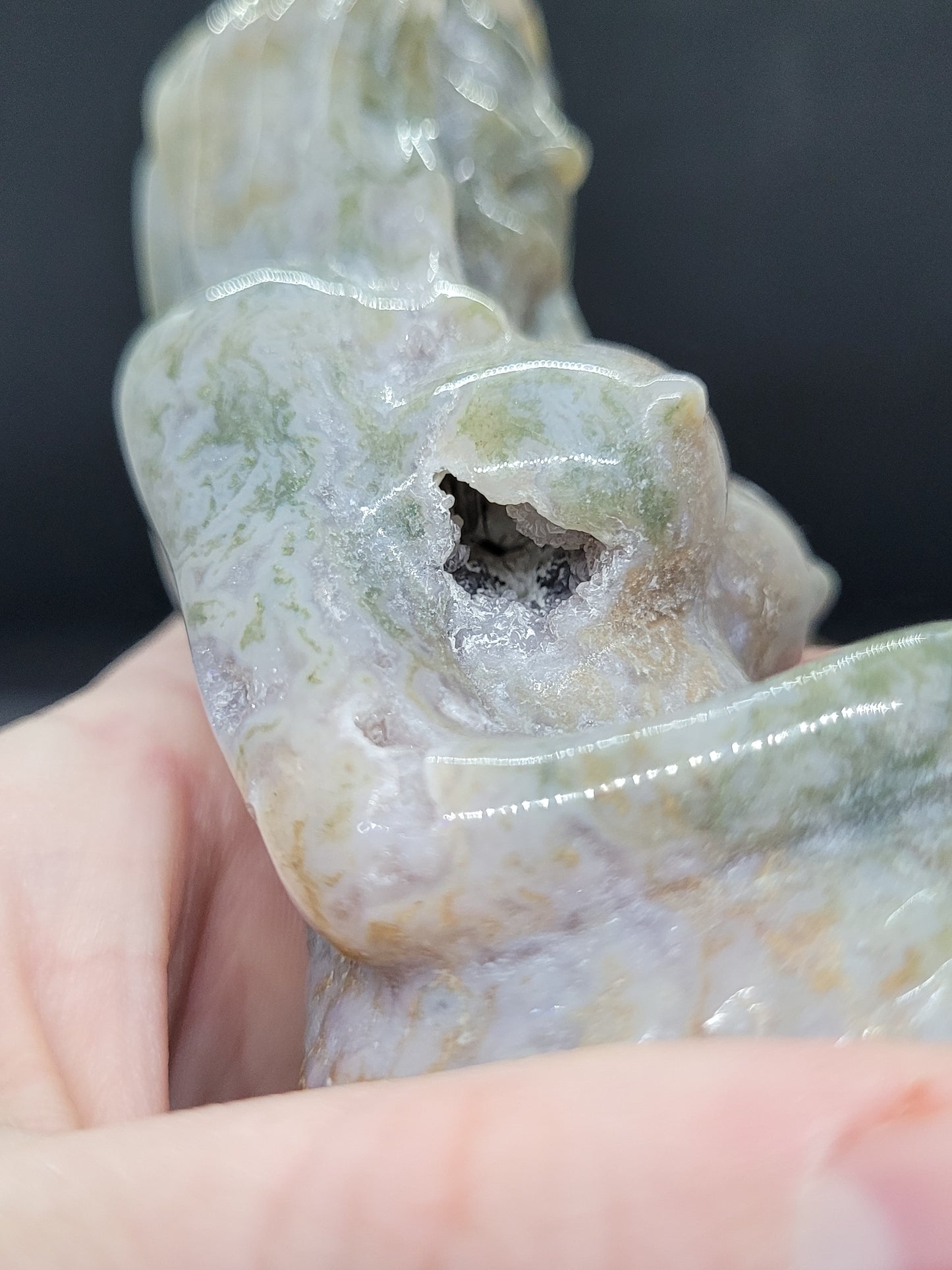 Large Ocean Jasper Mermaid carving