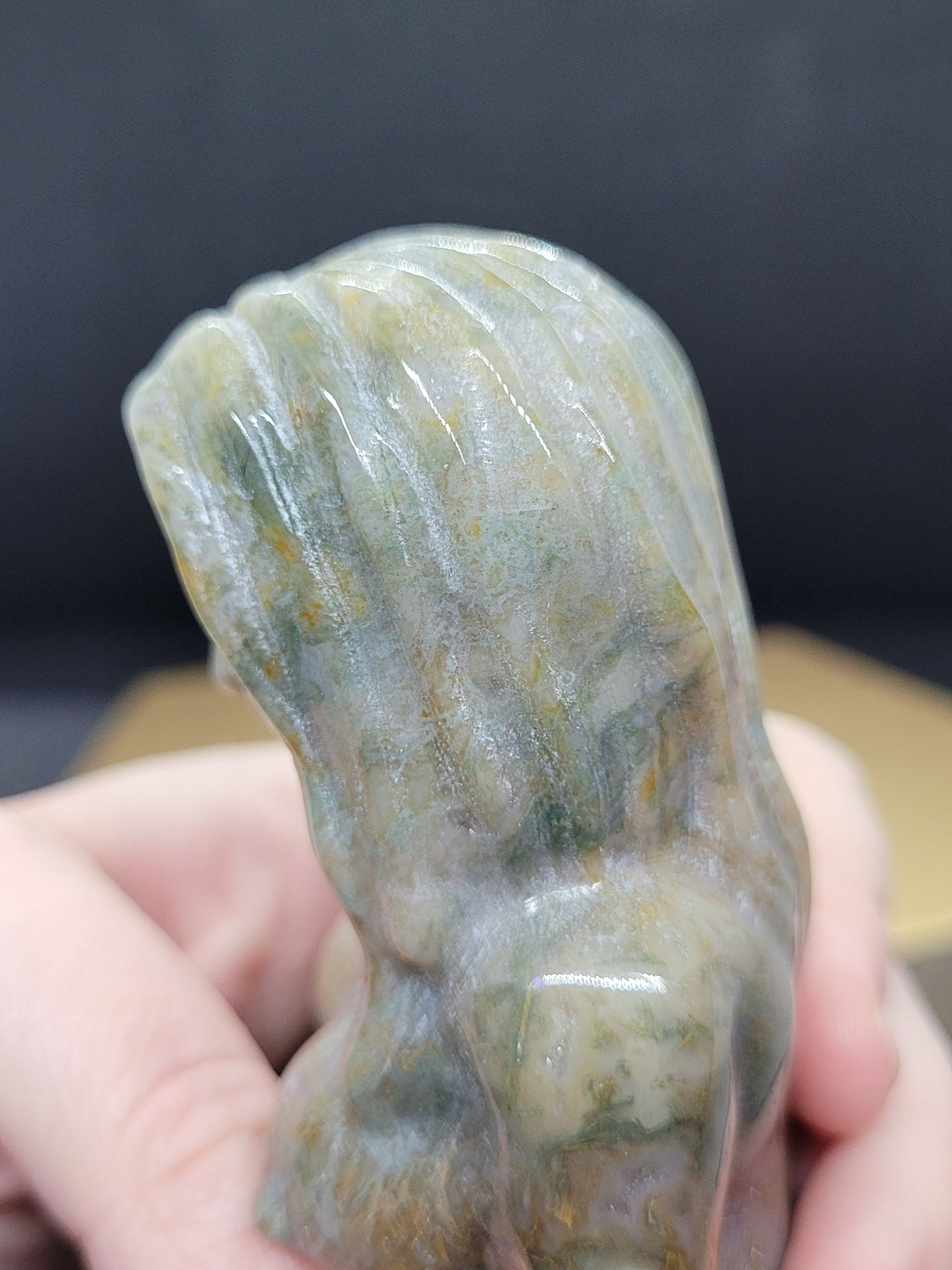 Large Ocean Jasper Mermaid carving
