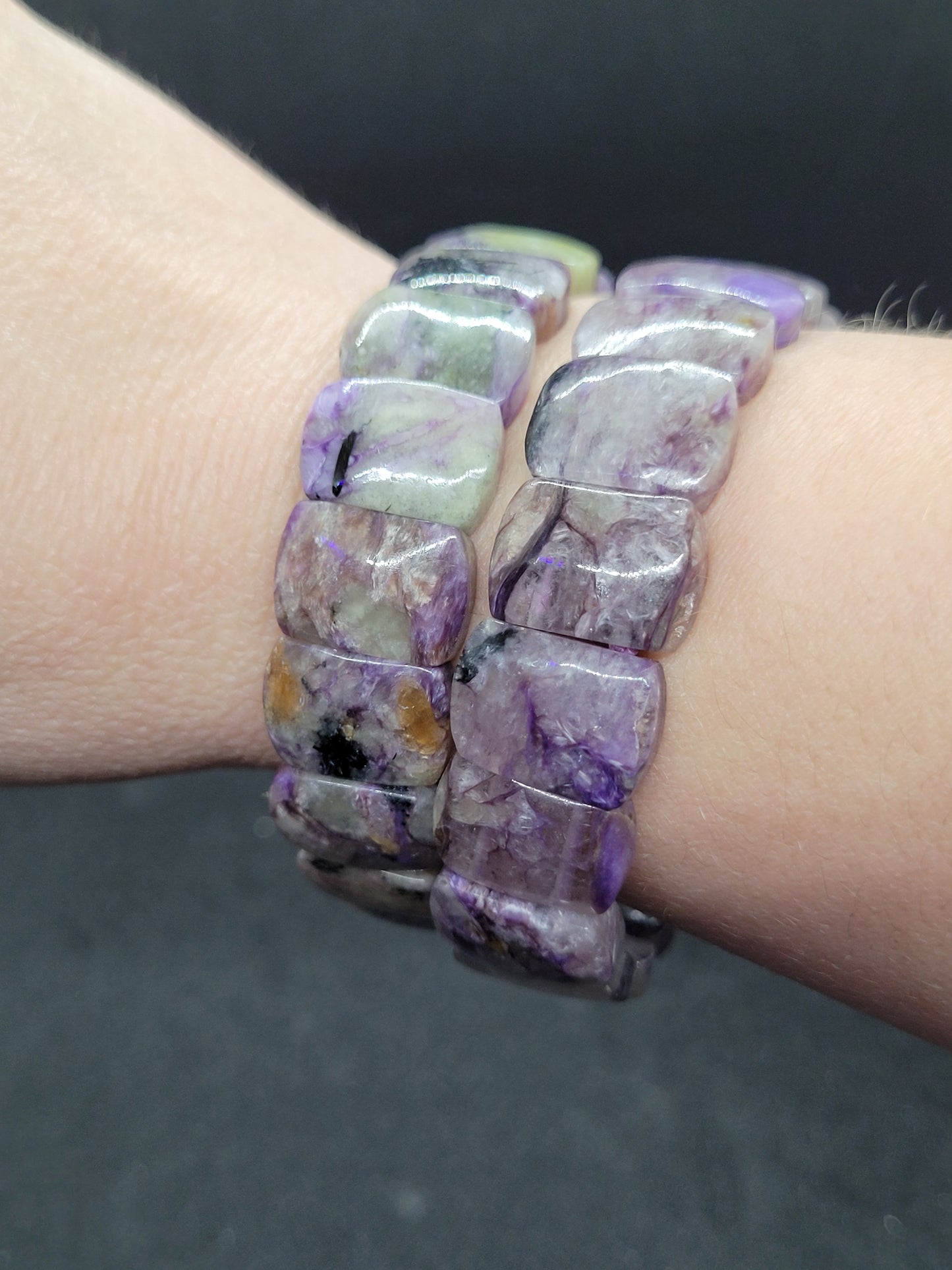 Rectangle Charoite Bangles