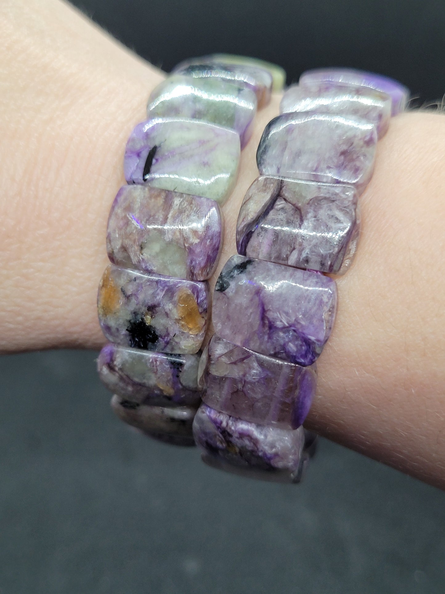 Rectangle Charoite Bangles