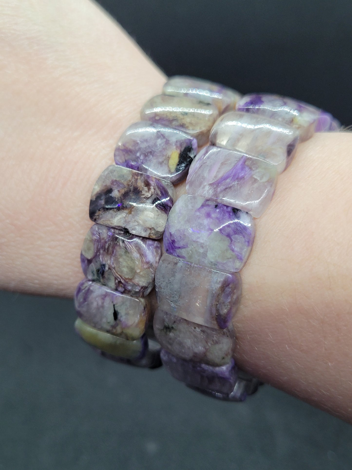 Rectangle Charoite Bangles