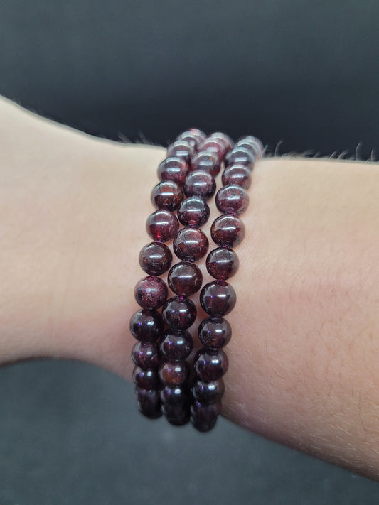 Garnet Bracelets - 6mm