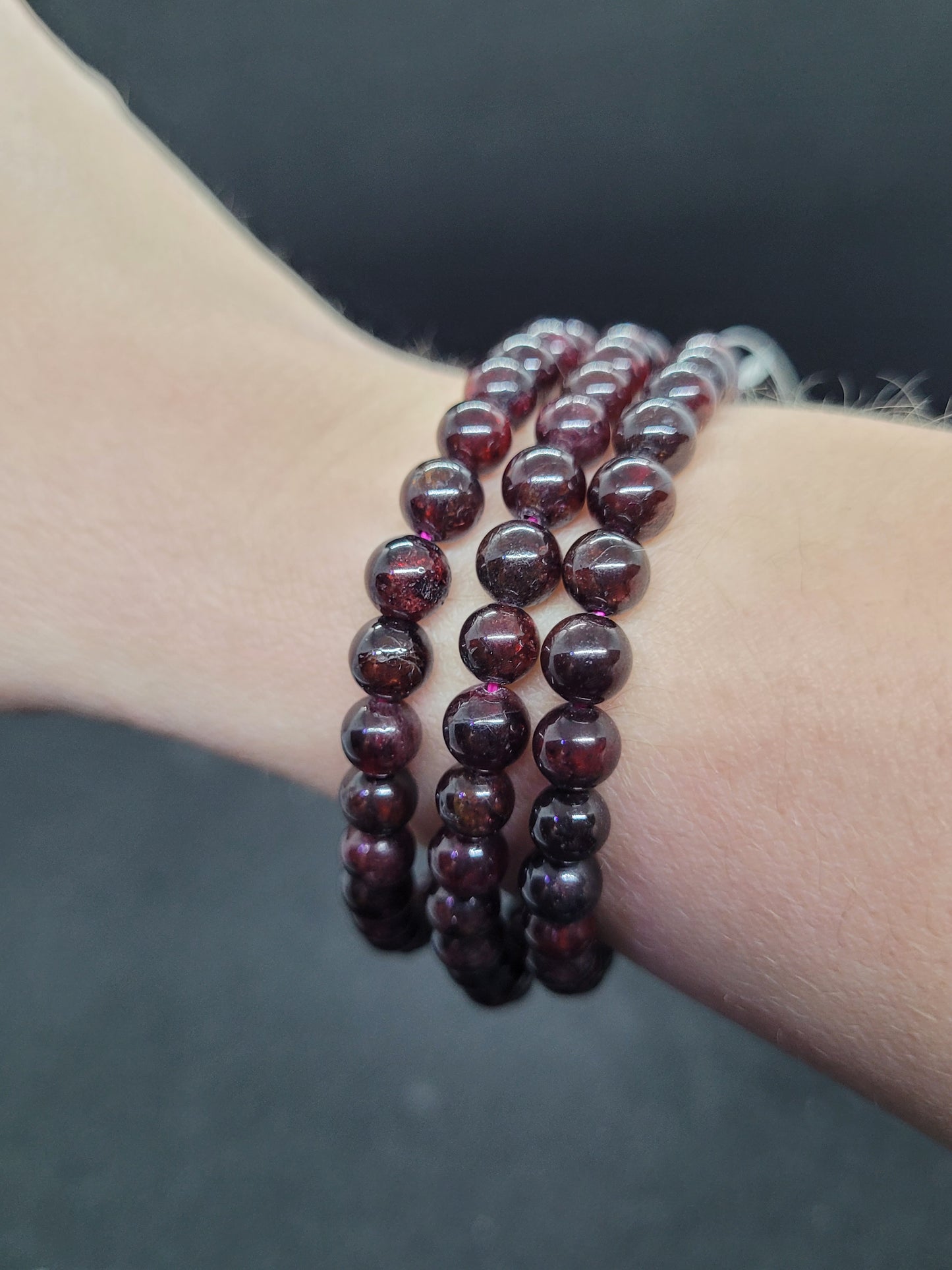Garnet Bracelets - 6mm