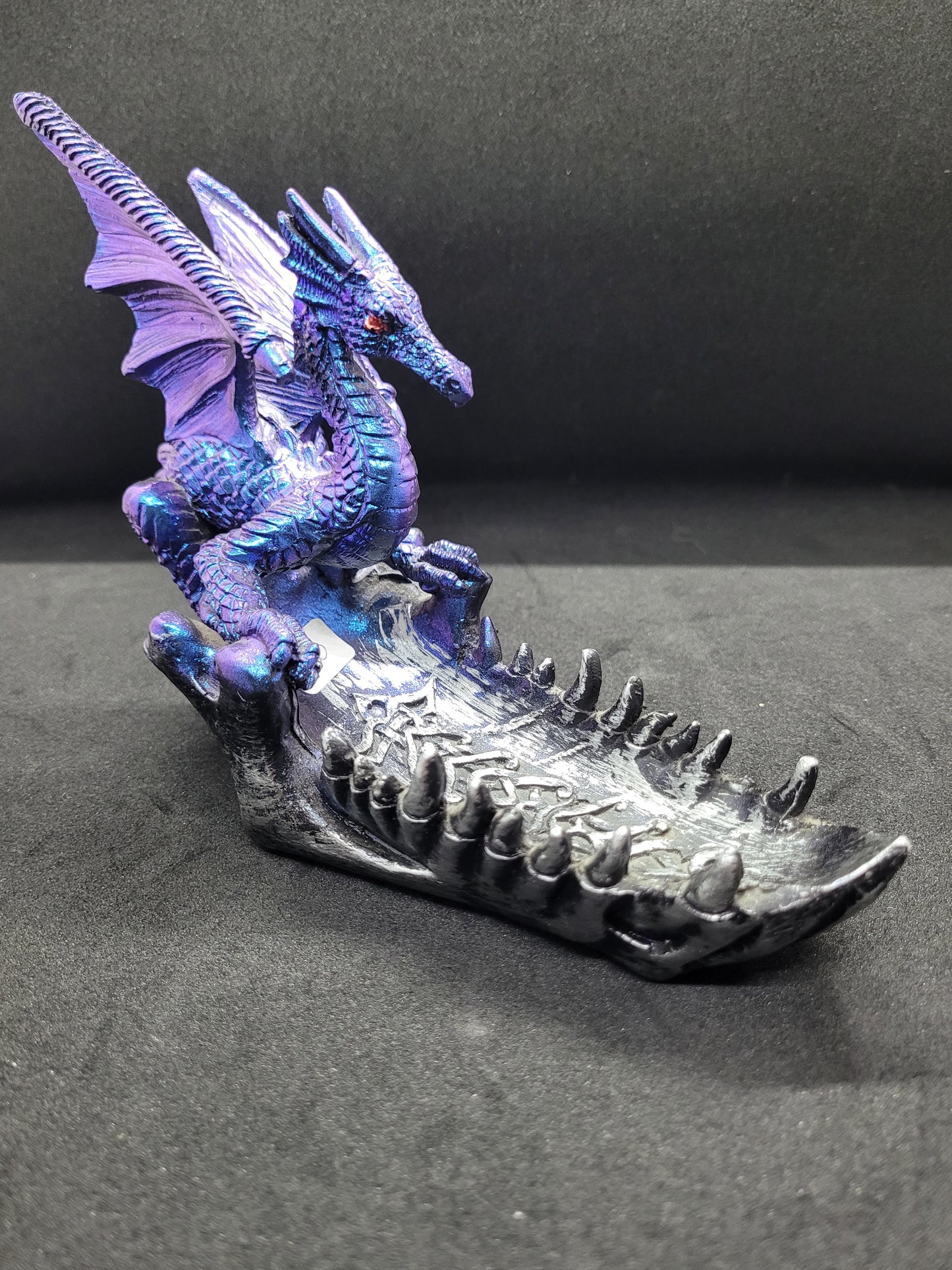 Celtic Blue/Purple Dragon on a Jaw Bowl - Resin