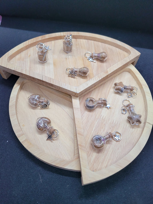 Harvest Moon Protection Spell Jar Charm Keychains - Handmade