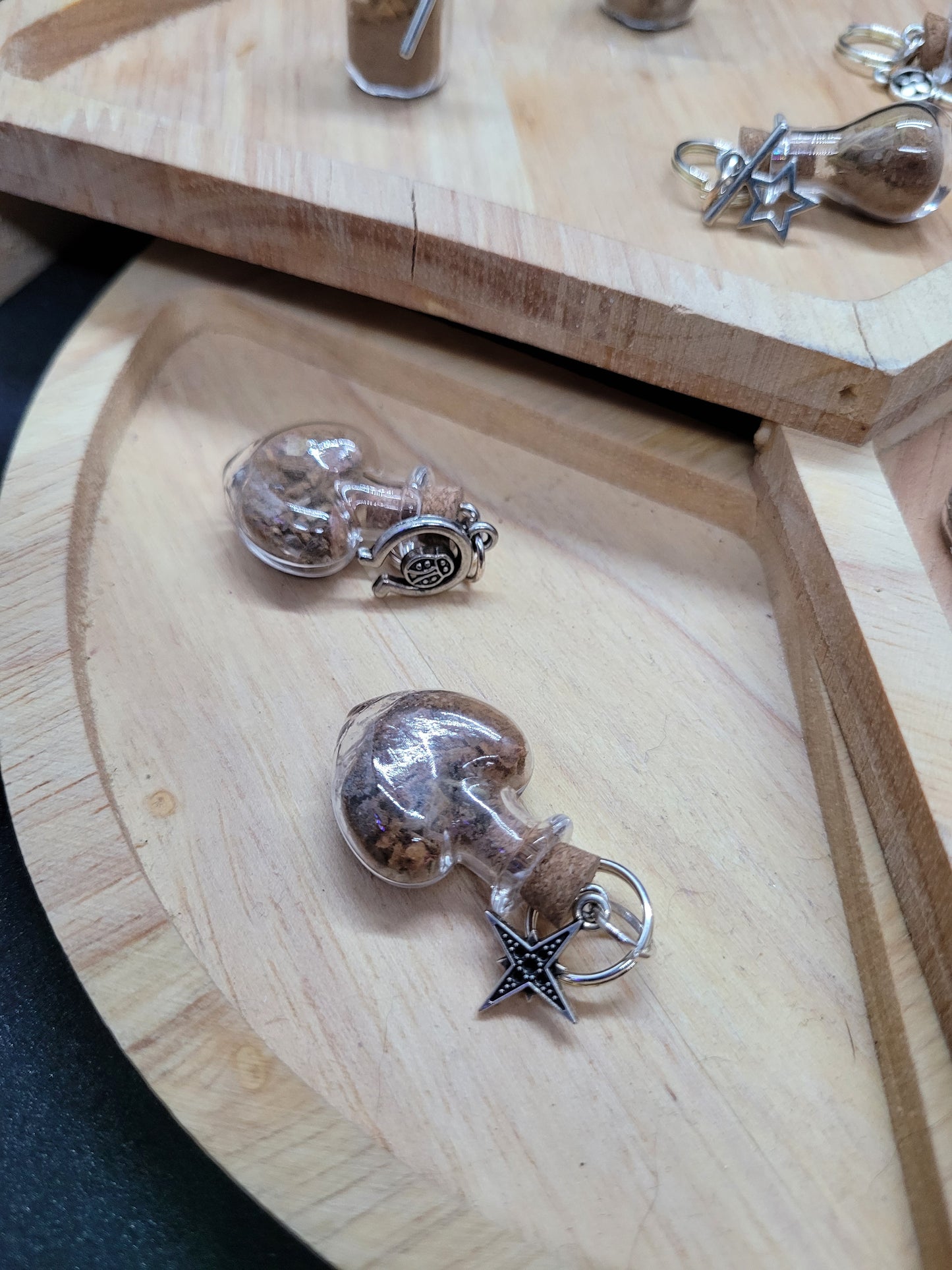 Harvest Moon Protection Spell Jar Charm Keychains - Handmade