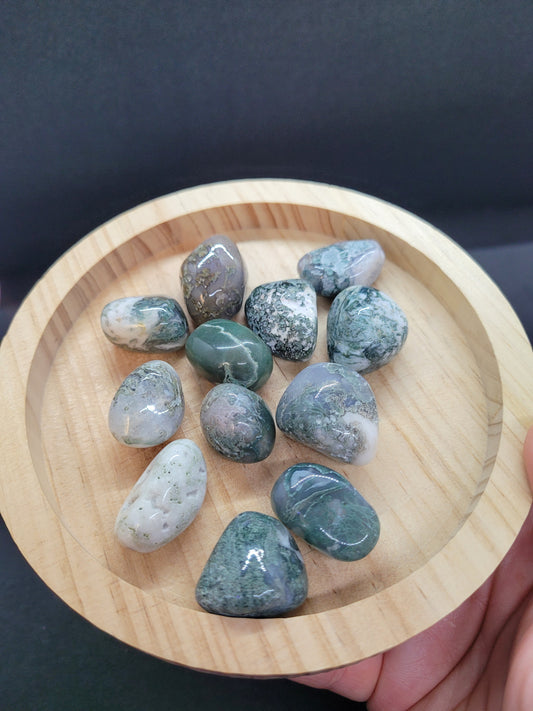 Moss Agate Tumbles