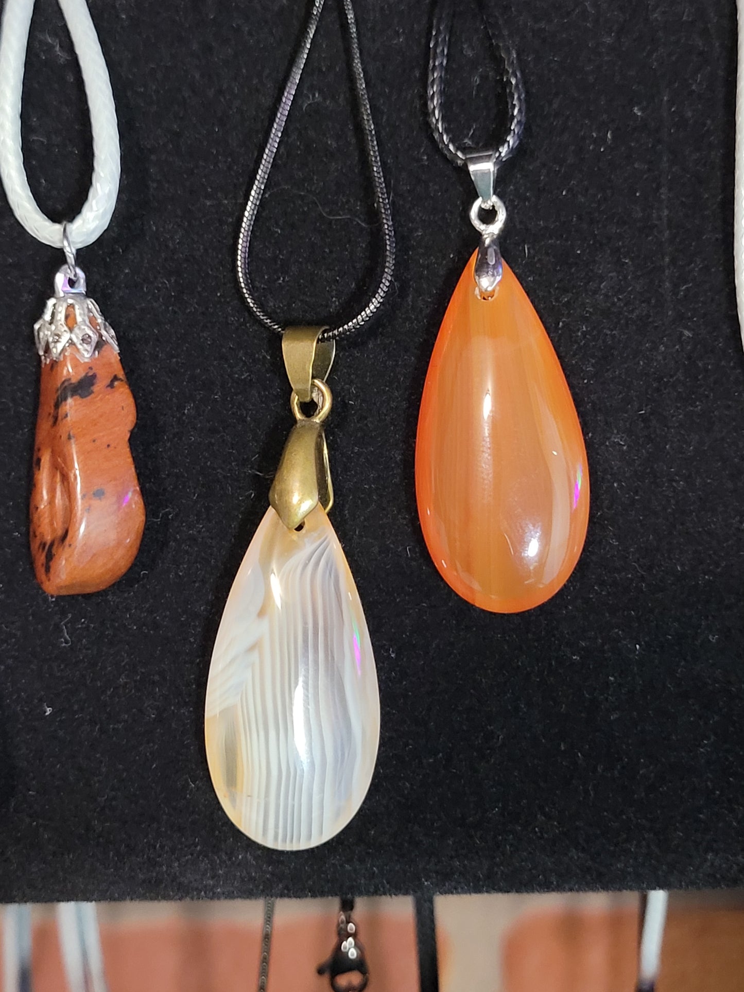 Carnelian Teardrop Necklaces