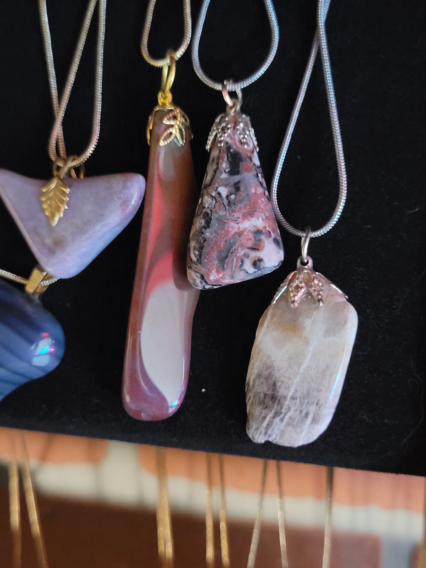Hand Cut & Polished Crystal Pendant Necklaces - Handmade by Jahnee!
