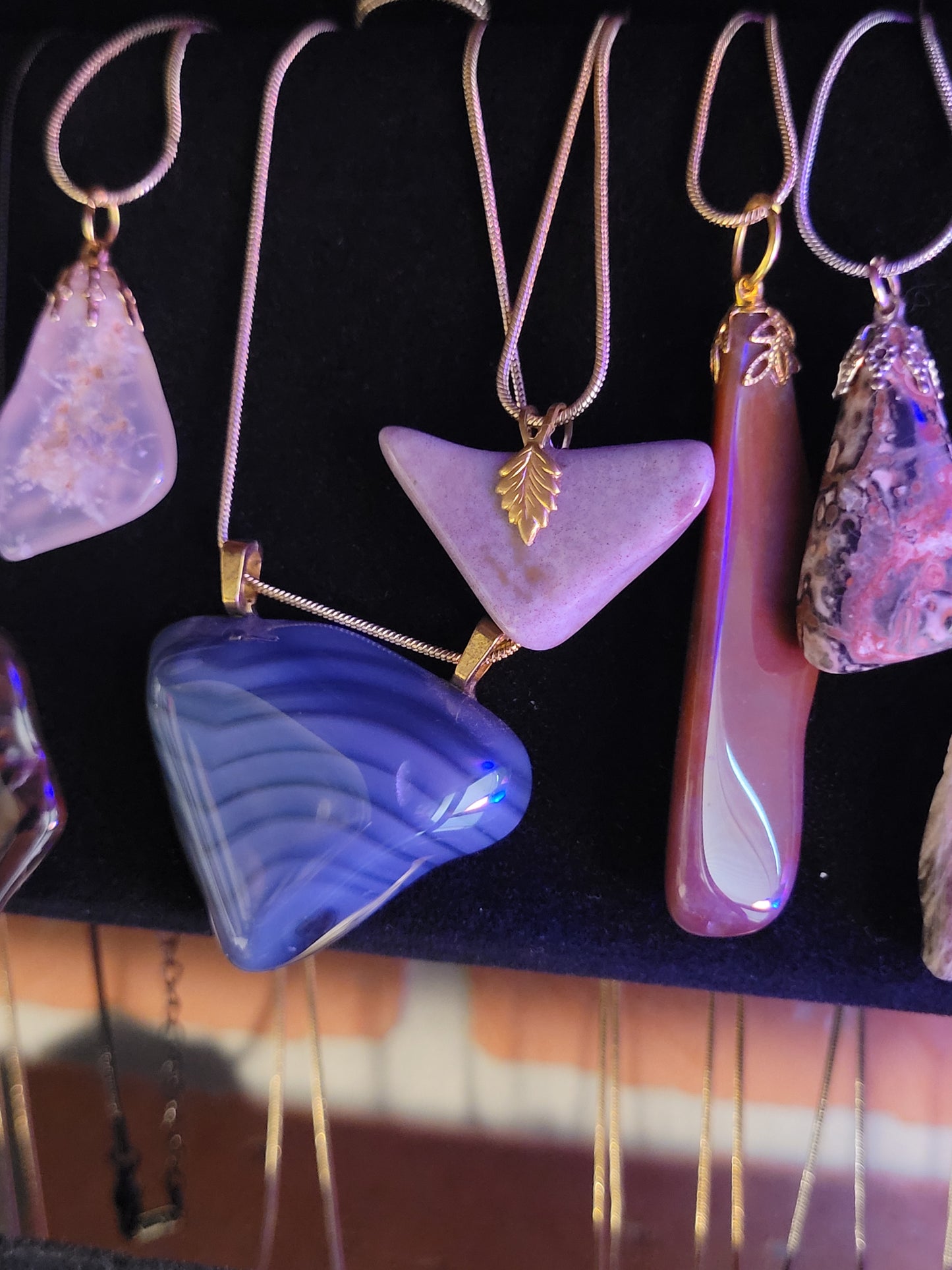 Hand Cut & Polished Crystal Pendant Necklaces - Handmade by Jahnee!