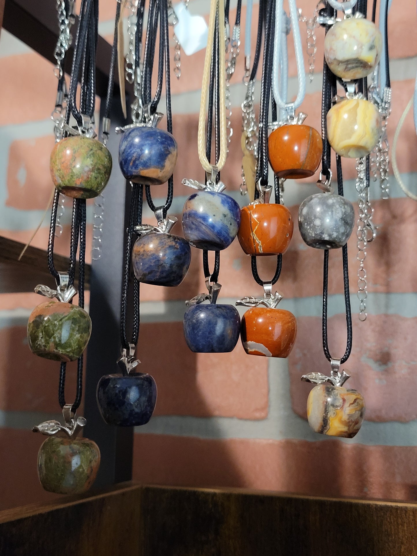 Crystal Apple Pendant Neckalces