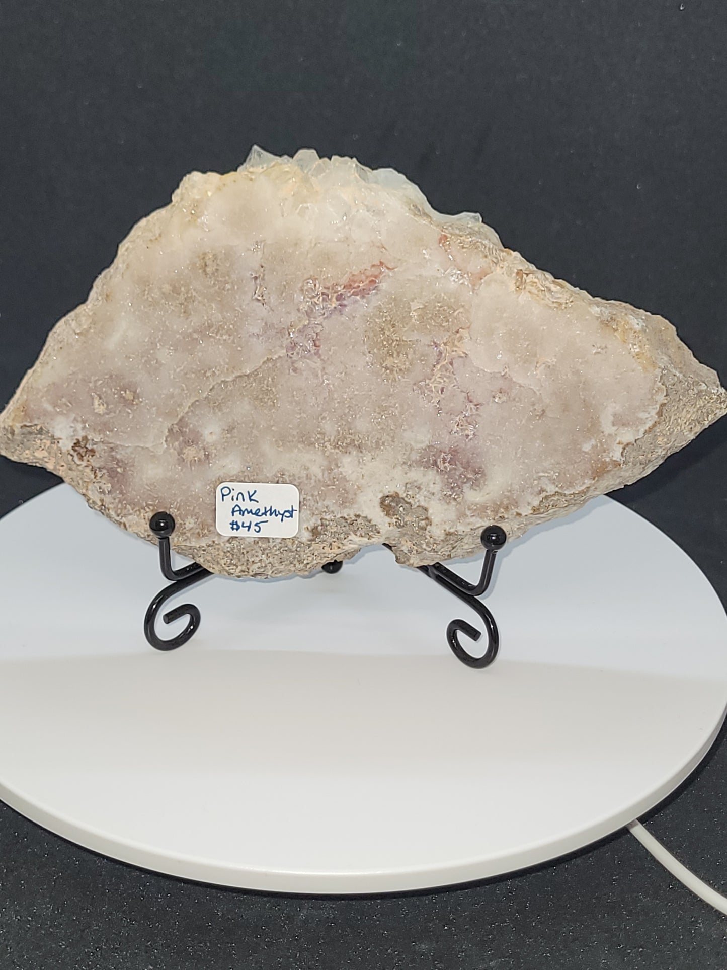 Pink Amethyst Druzy Slab