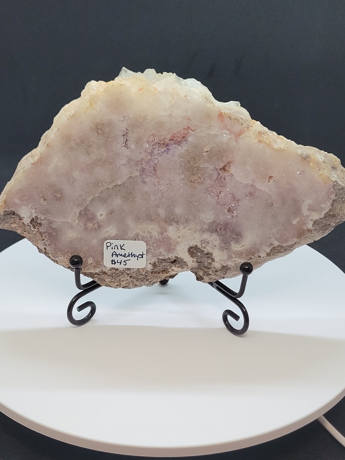 Pink Amethyst Druzy Slab