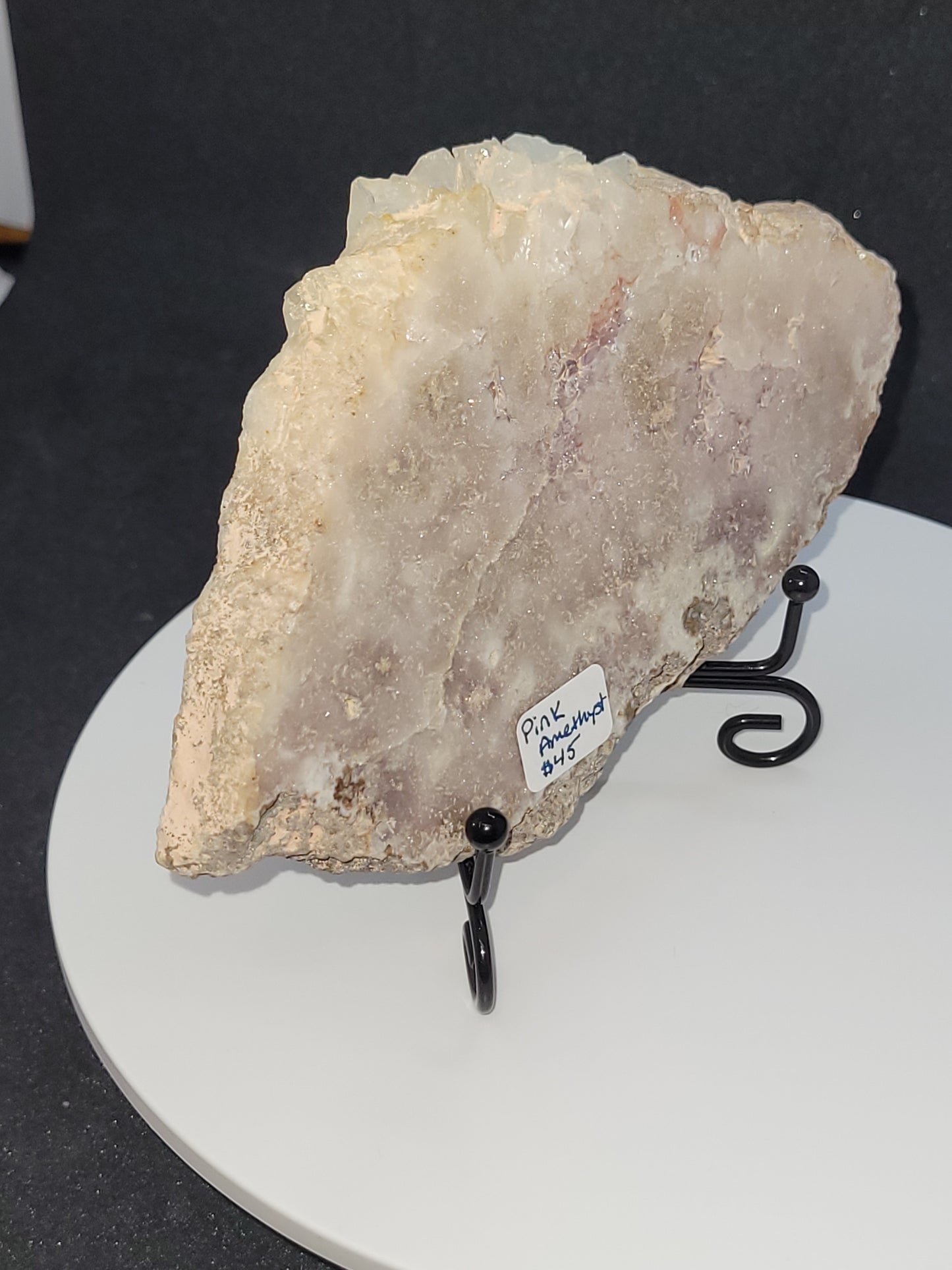 Pink Amethyst Druzy Slab