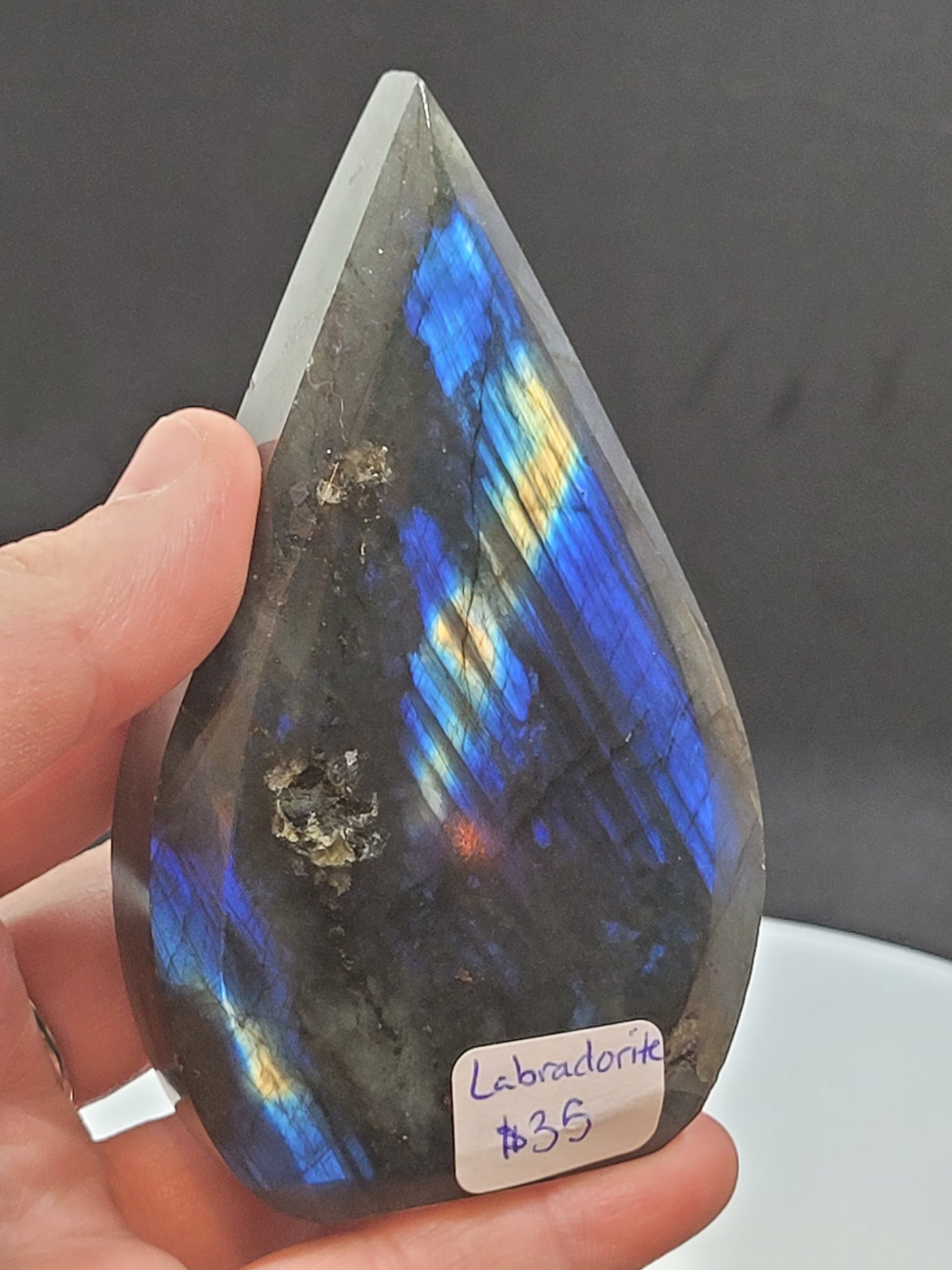 Labradorite Teardrop - small - flashy
