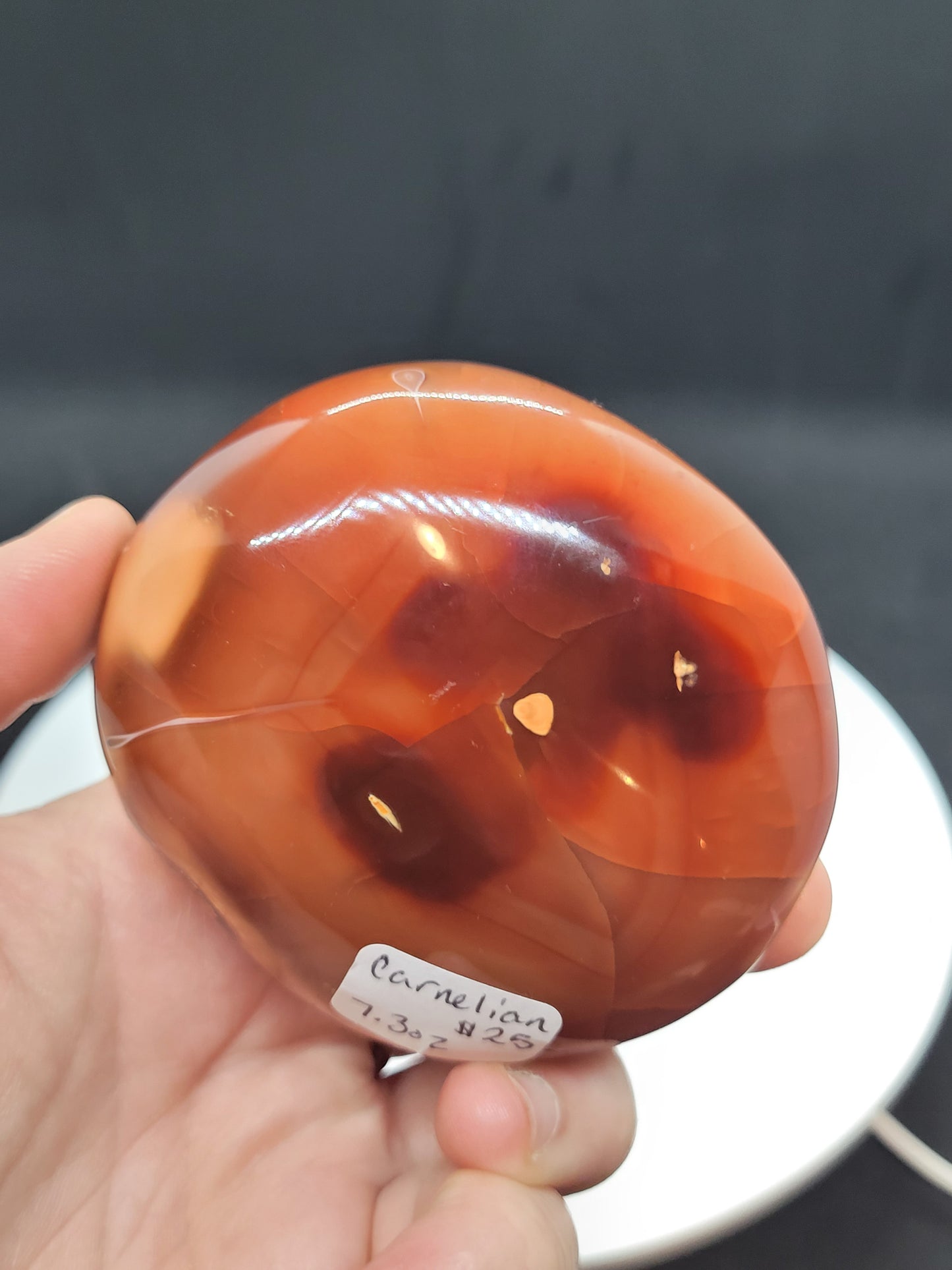 Carnelian Palm Stone - Chunky