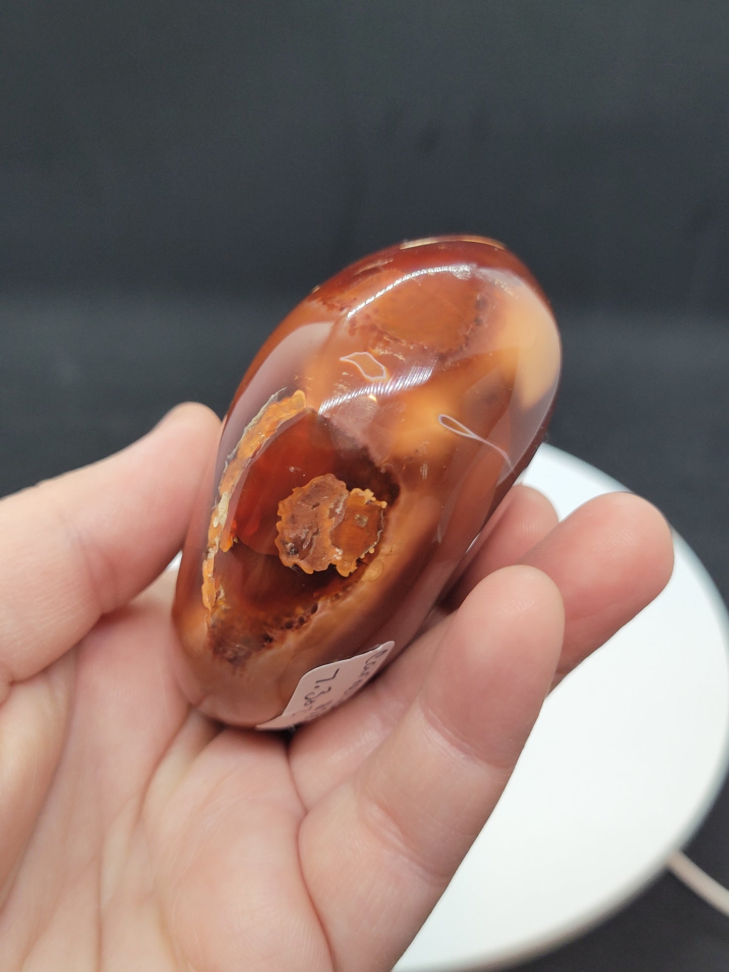 Carnelian Palm Stone - Chunky