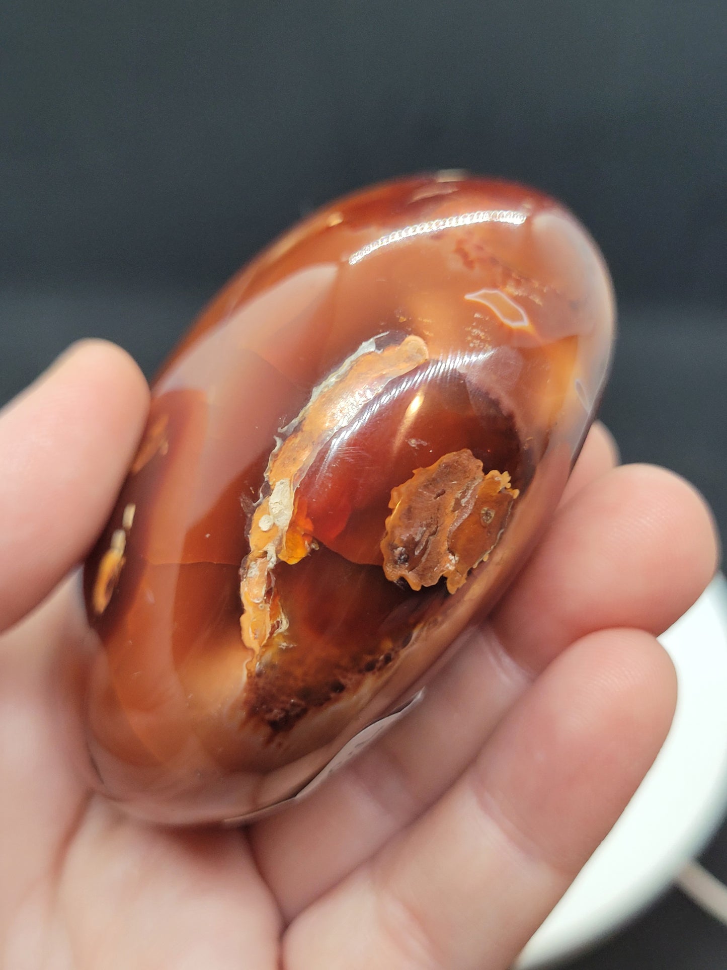 Carnelian Palm Stone - Chunky