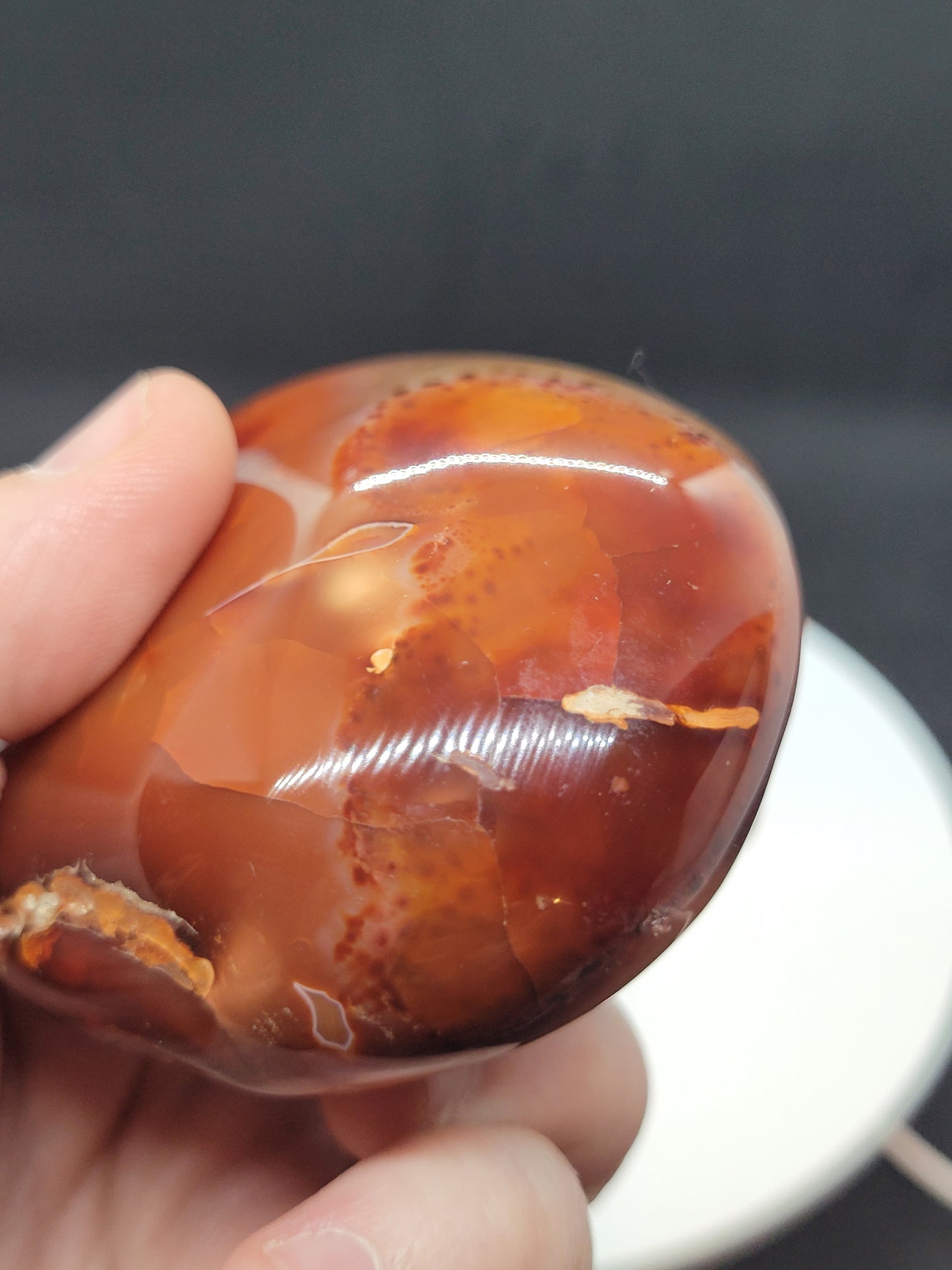 Carnelian Palm Stone - Chunky