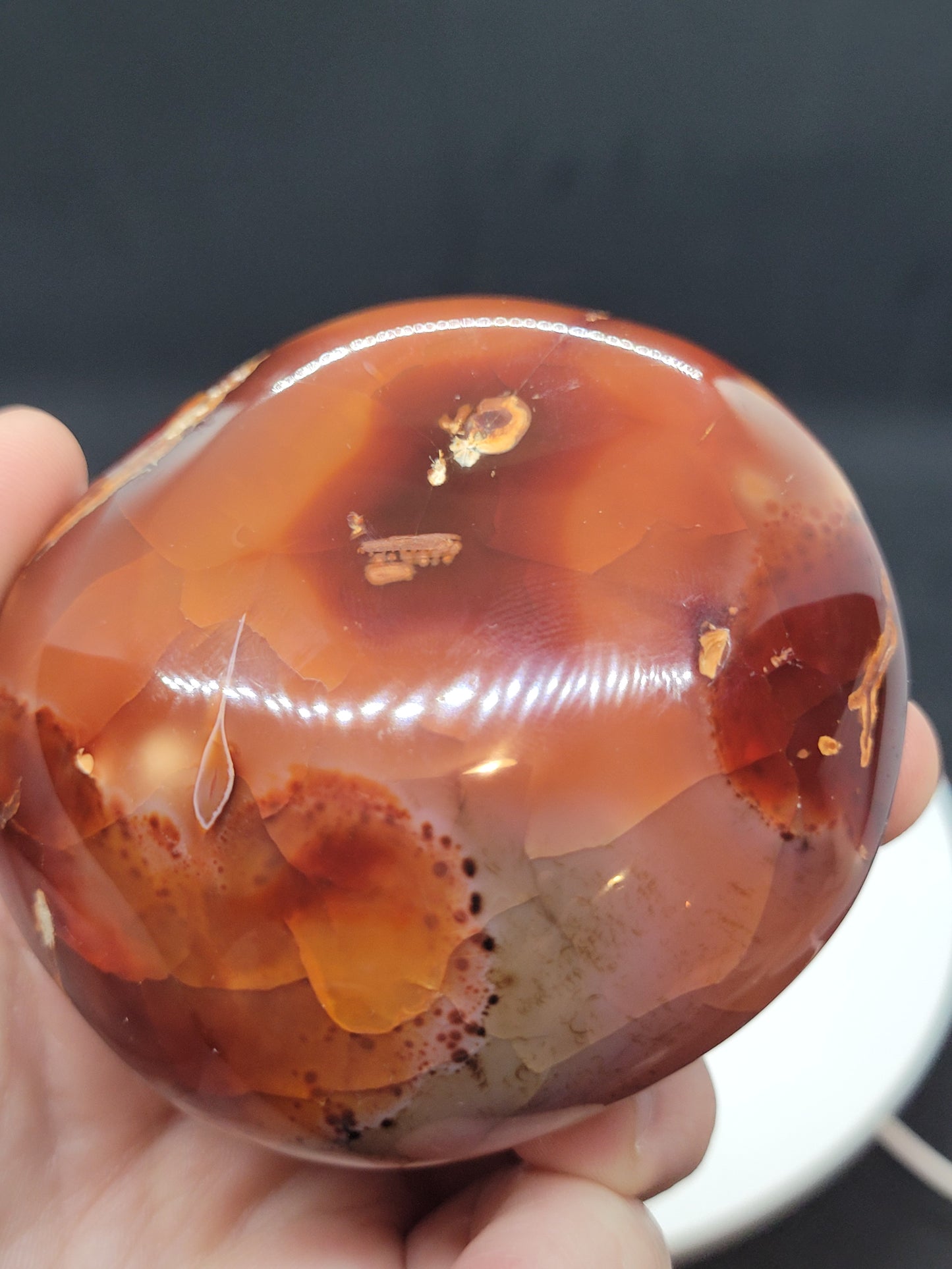 Carnelian Palm Stone - Chunky